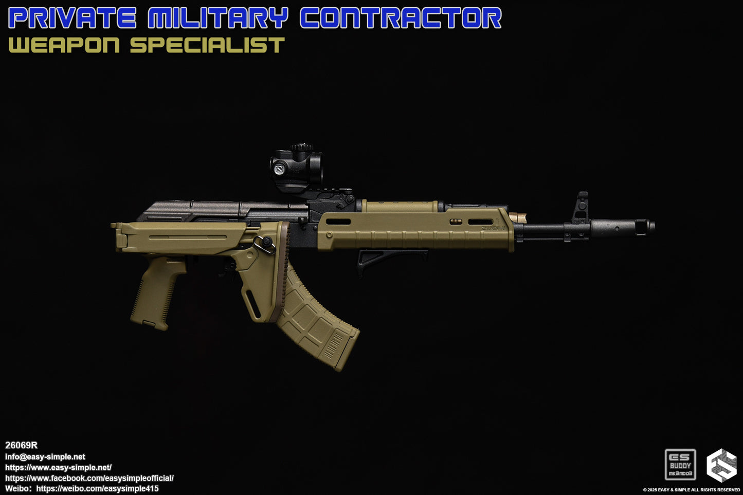 1:6 scale Easy & Simple Private Military Contractor Weapon Specialist 12" Figure