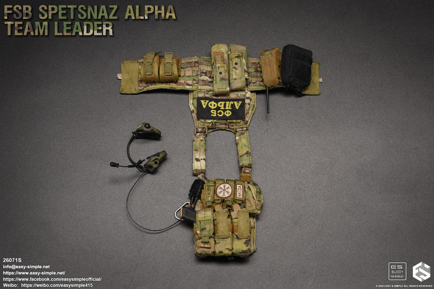1:6 scale Easy & Simple Russian FSB ALPHA Team Leader Special Version 12" Action Figure 26071S