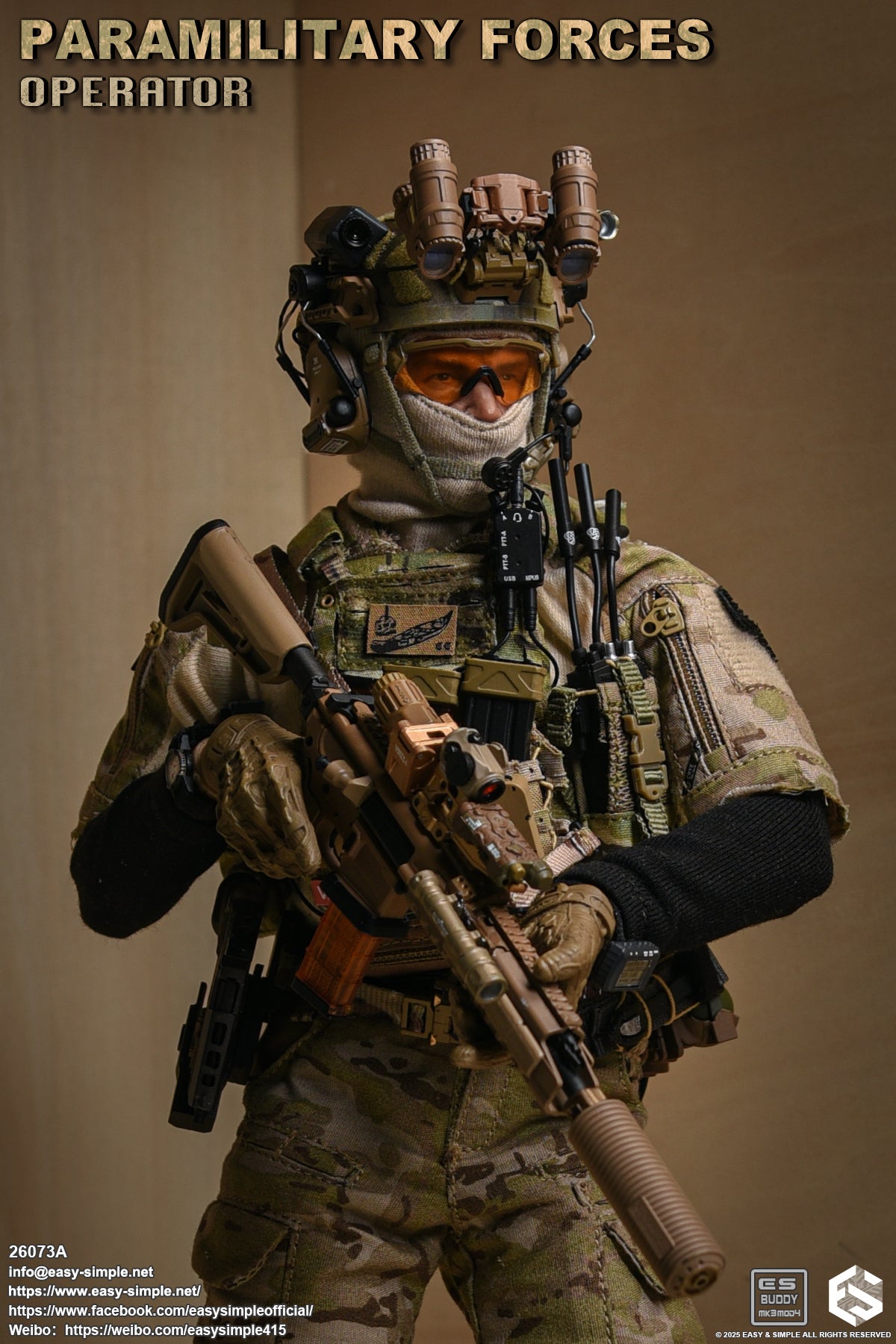 1:6 scale Easy & Simple Paramilitary Forces Operator Version A 12" Figure 26073A (PRE-ORDER)