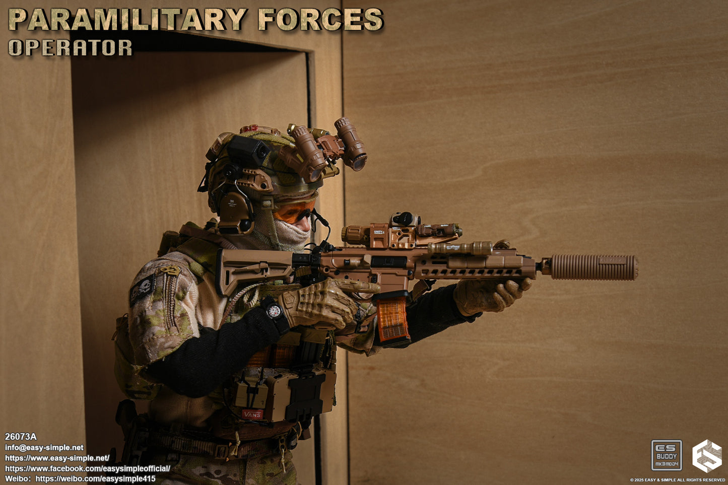 1:6 scale Easy & Simple Paramilitary Forces Operator Version A 12" Figure 26073A (PRE-ORDER)