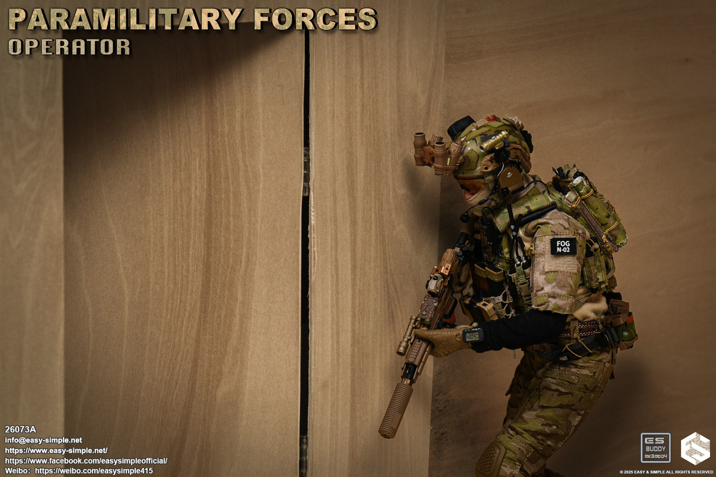 1:6 scale Easy & Simple Paramilitary Forces Operator Version A 12" Figure 26073A (PRE-ORDER)