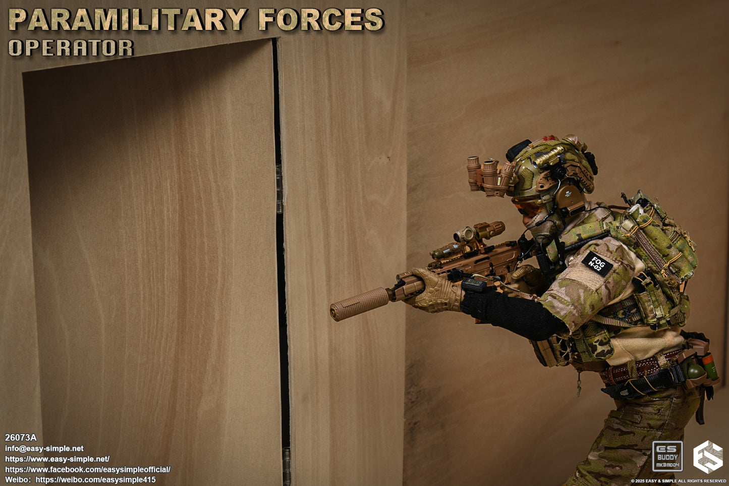 1:6 scale Easy & Simple Paramilitary Forces Operator Version A 12" Figure 26073A (PRE-ORDER)