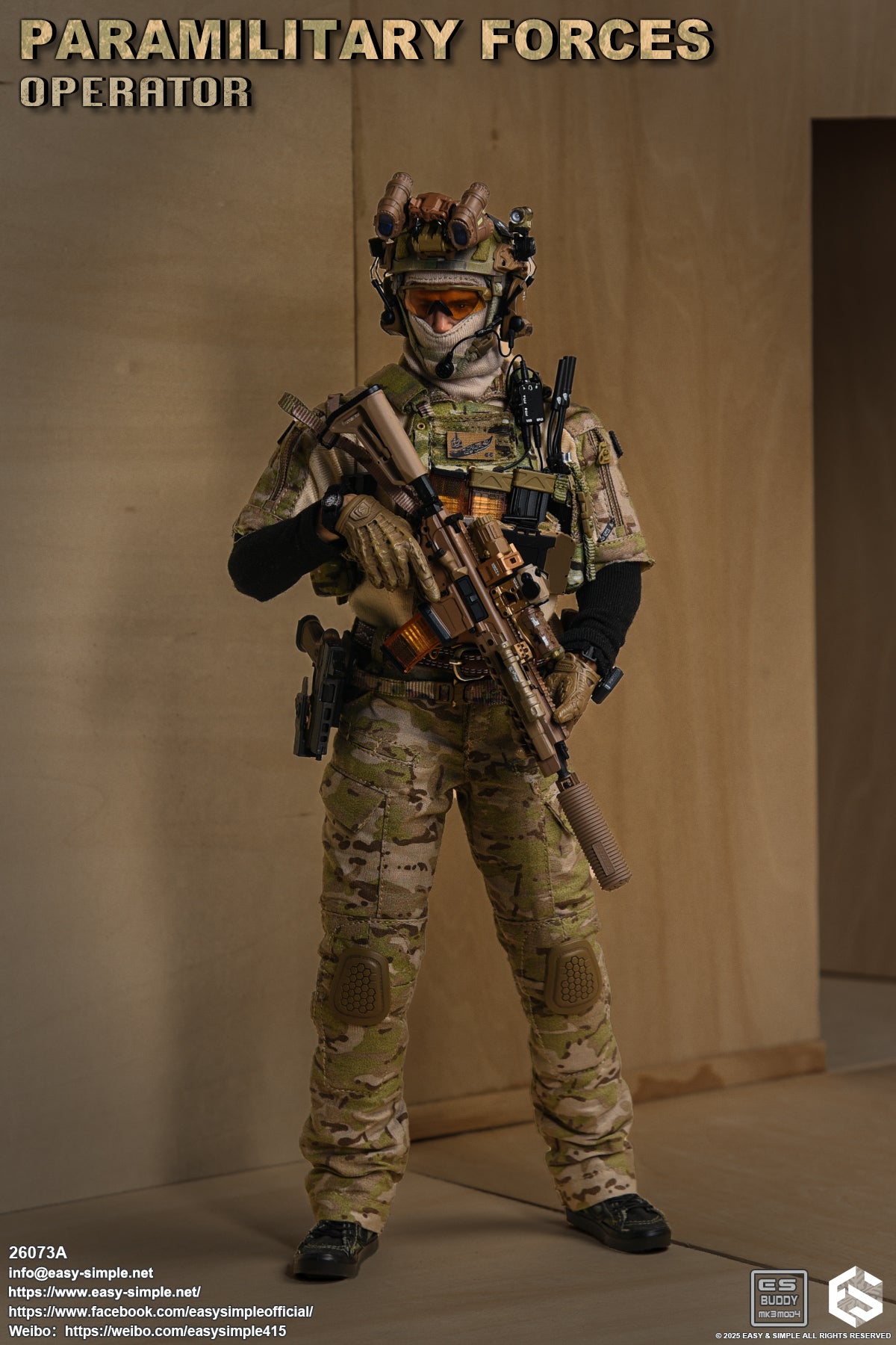 1:6 scale Easy & Simple Paramilitary Forces Operator Version A 12" Figure 26073A (PRE-ORDER)