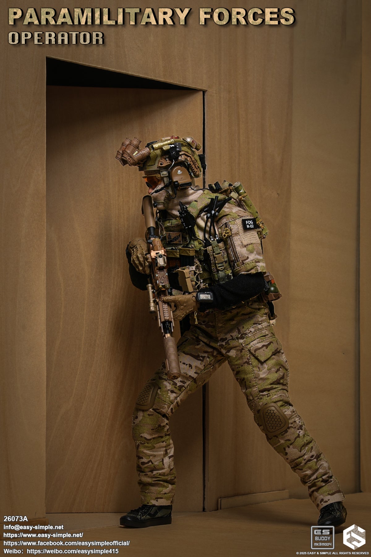 1:6 scale Easy & Simple Paramilitary Forces Operator Version A 12" Figure 26073A (PRE-ORDER)