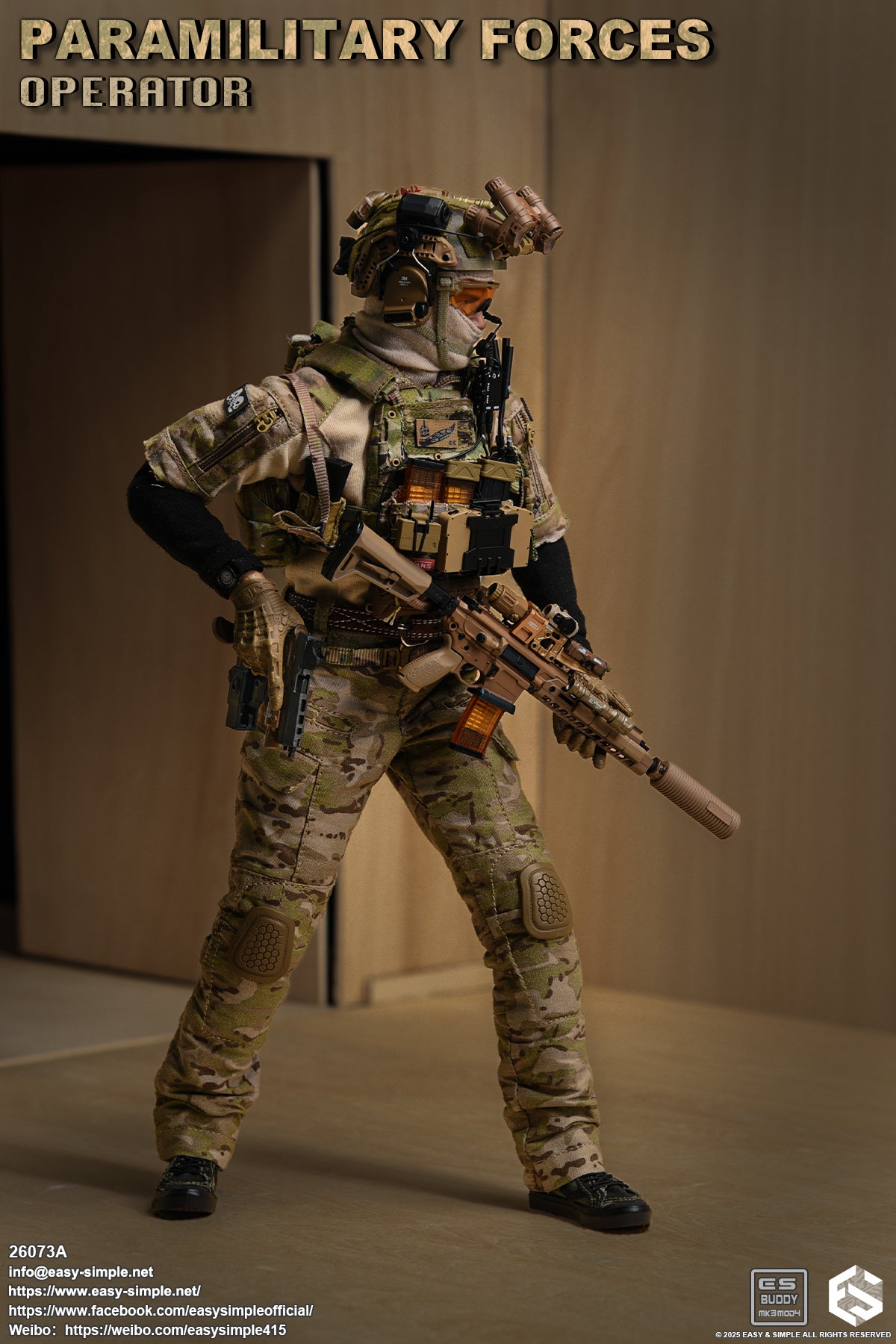 1:6 scale Easy & Simple Paramilitary Forces Operator Version A 12" Figure 26073A (PRE-ORDER)