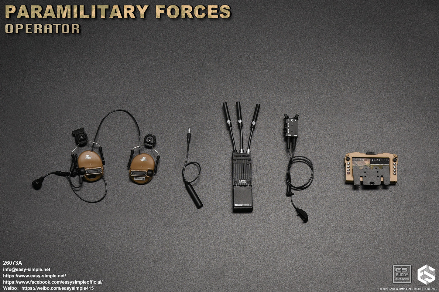 1:6 scale Easy & Simple Paramilitary Forces Operator Version A 12" Figure 26073A (PRE-ORDER)