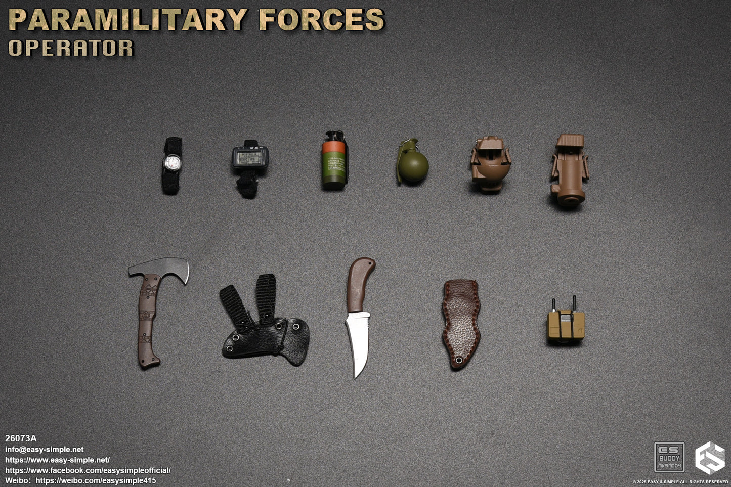 1:6 scale Easy & Simple Paramilitary Forces Operator Version A 12" Figure 26073A (PRE-ORDER)