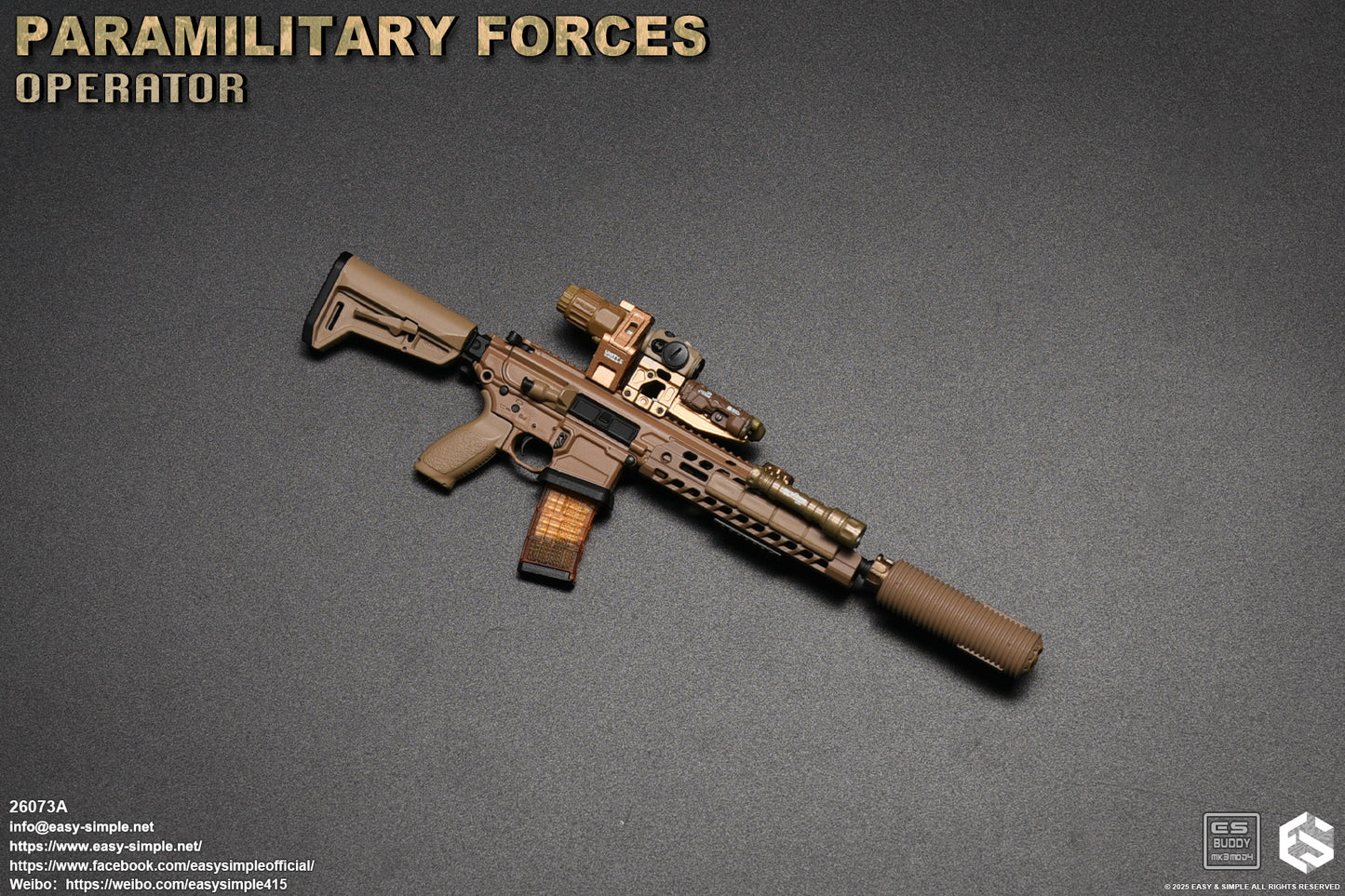 1:6 scale Easy & Simple Paramilitary Forces Operator Version A 12" Figure 26073A (PRE-ORDER)
