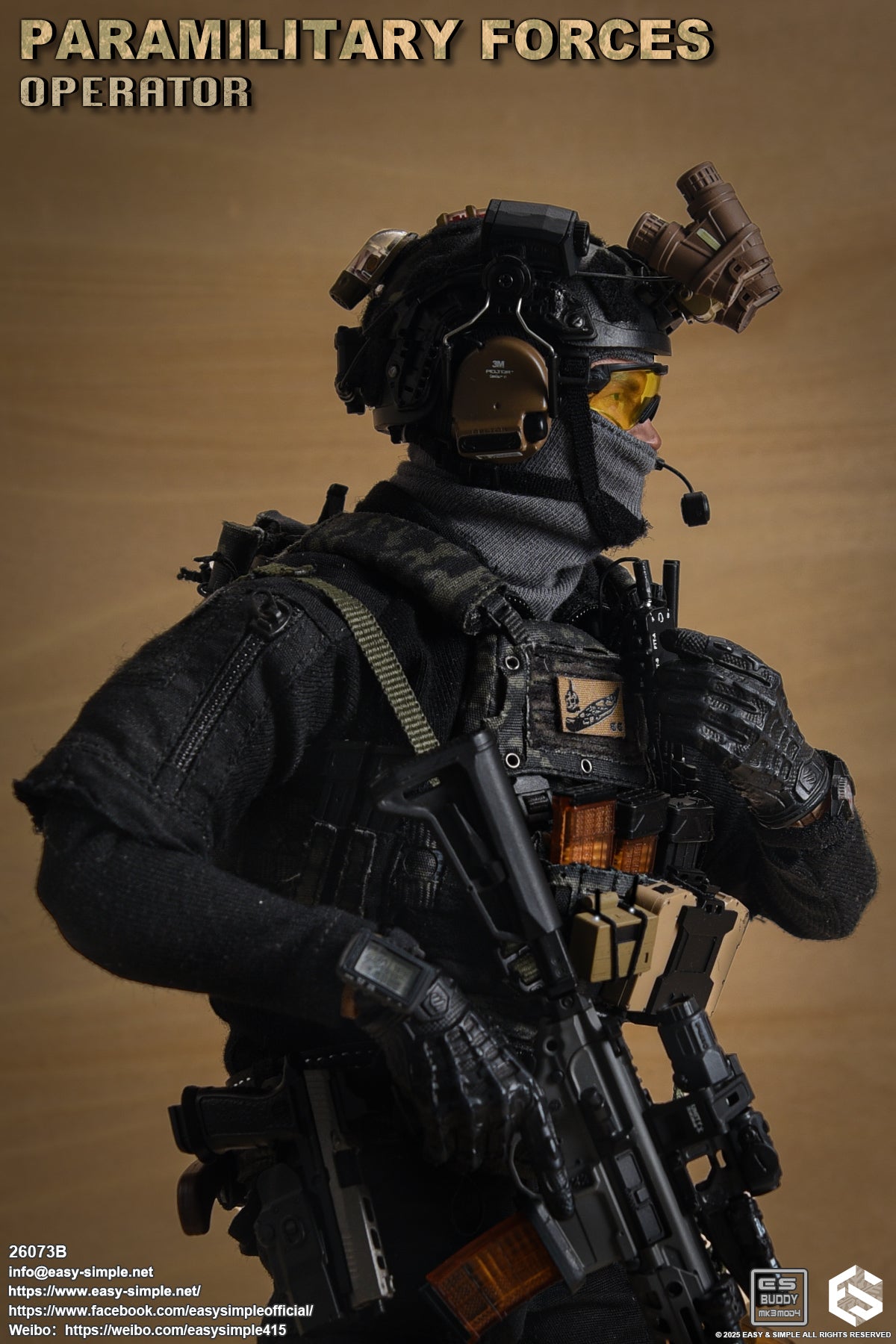 1:6 scale Easy & Simple Paramilitary Forces Operator Version B 12" Figure 26073B (PRE-ORDER)