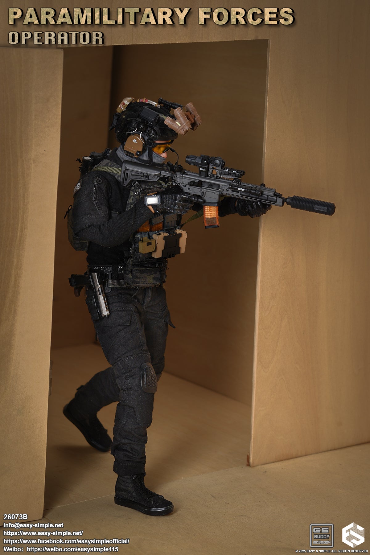 1:6 scale Easy & Simple Paramilitary Forces Operator Version B 12" Figure 26073B (PRE-ORDER)