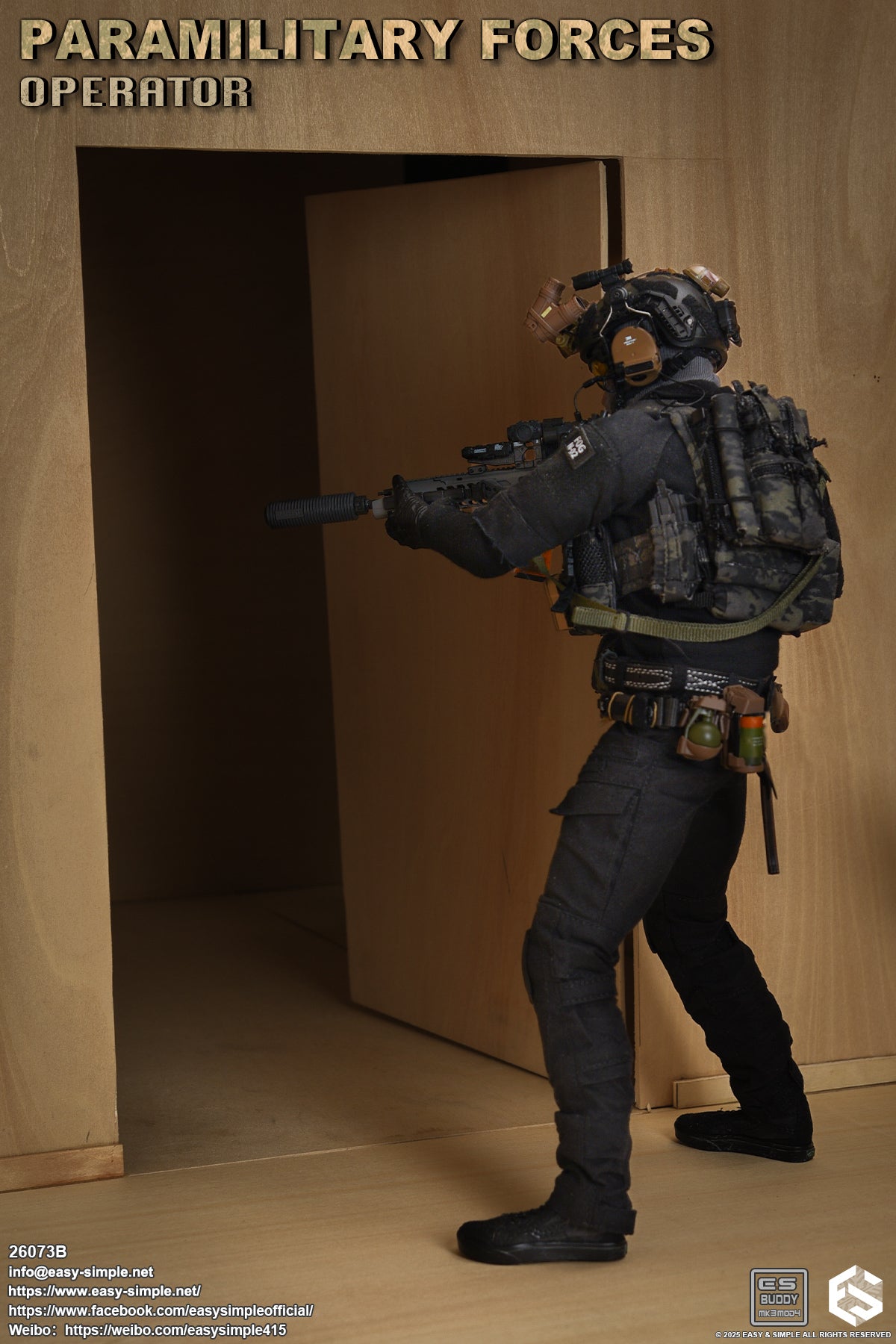1:6 scale Easy & Simple Paramilitary Forces Operator Version B 12" Figure 26073B (PRE-ORDER)