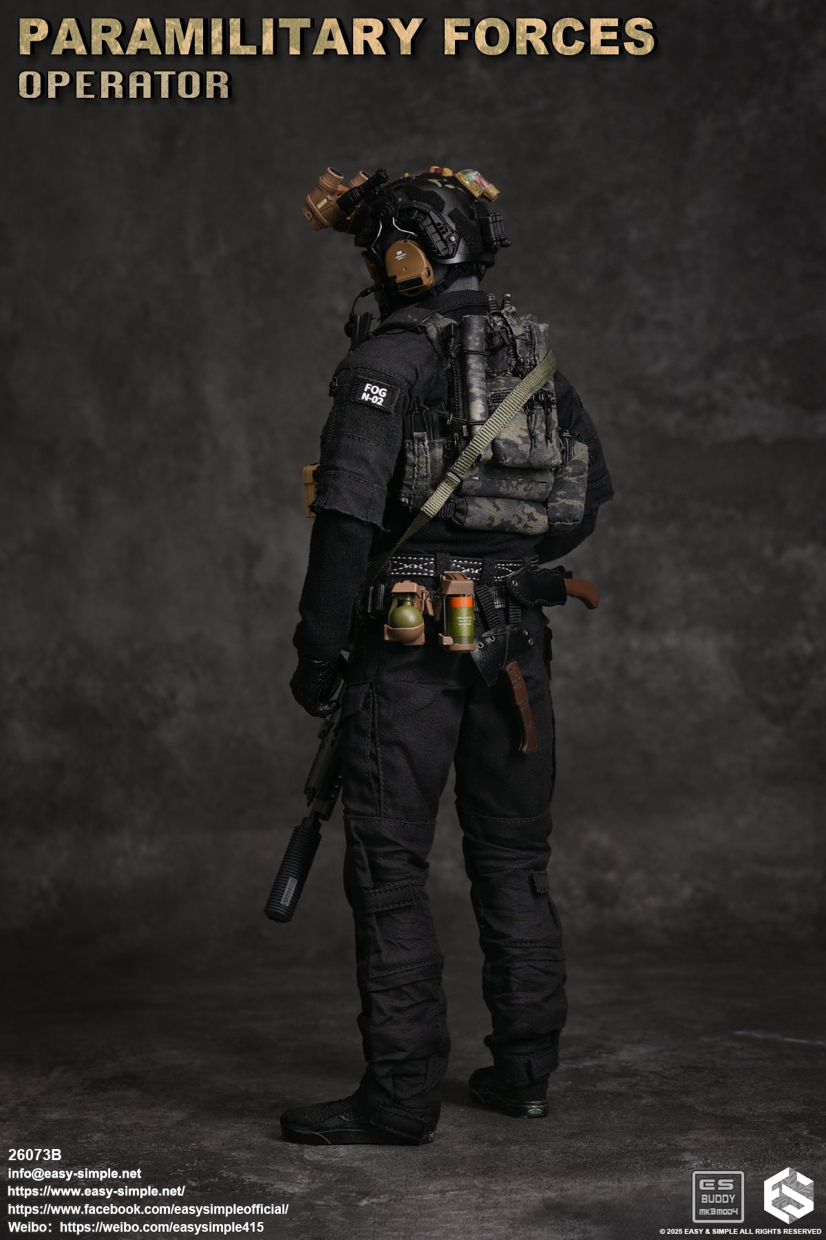1:6 scale Easy & Simple Paramilitary Forces Operator Version B 12" Figure 26073B (PRE-ORDER)