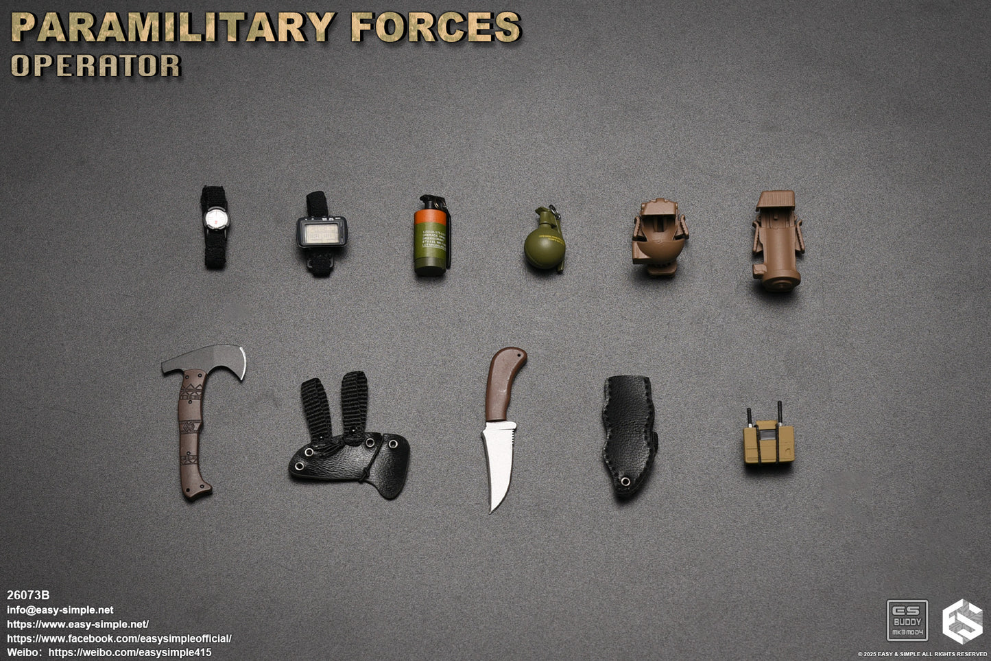 1:6 scale Easy & Simple Paramilitary Forces Operator Version B 12" Figure 26073B (PRE-ORDER)