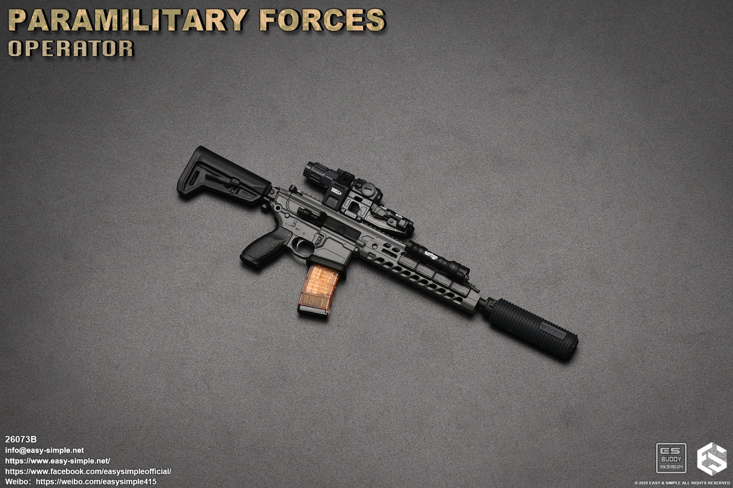 1:6 scale Easy & Simple Paramilitary Forces Operator Version B 12" Figure 26073B (PRE-ORDER)