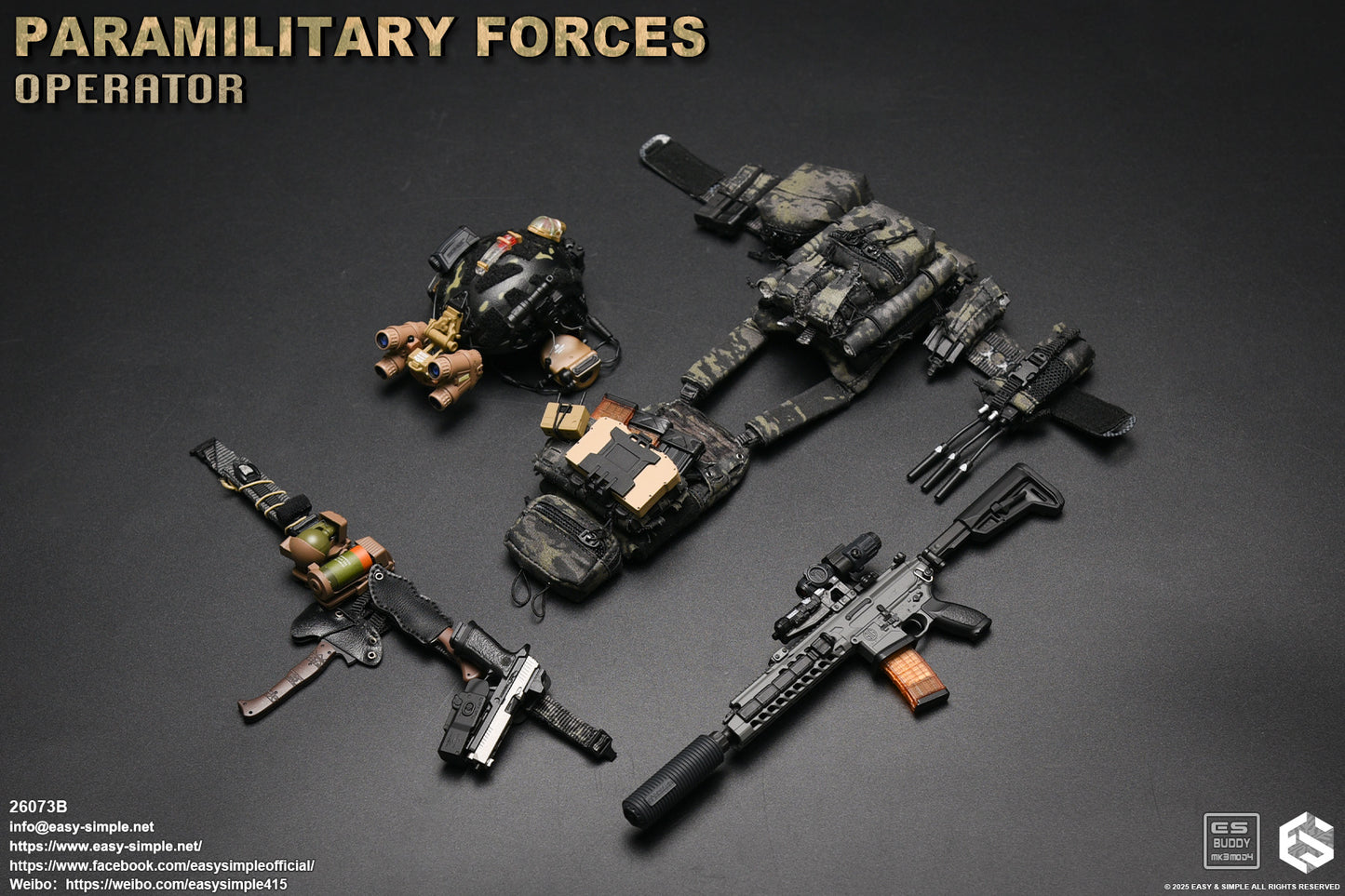 1:6 scale Easy & Simple Paramilitary Forces Operator Version B 12" Figure 26073B (PRE-ORDER)