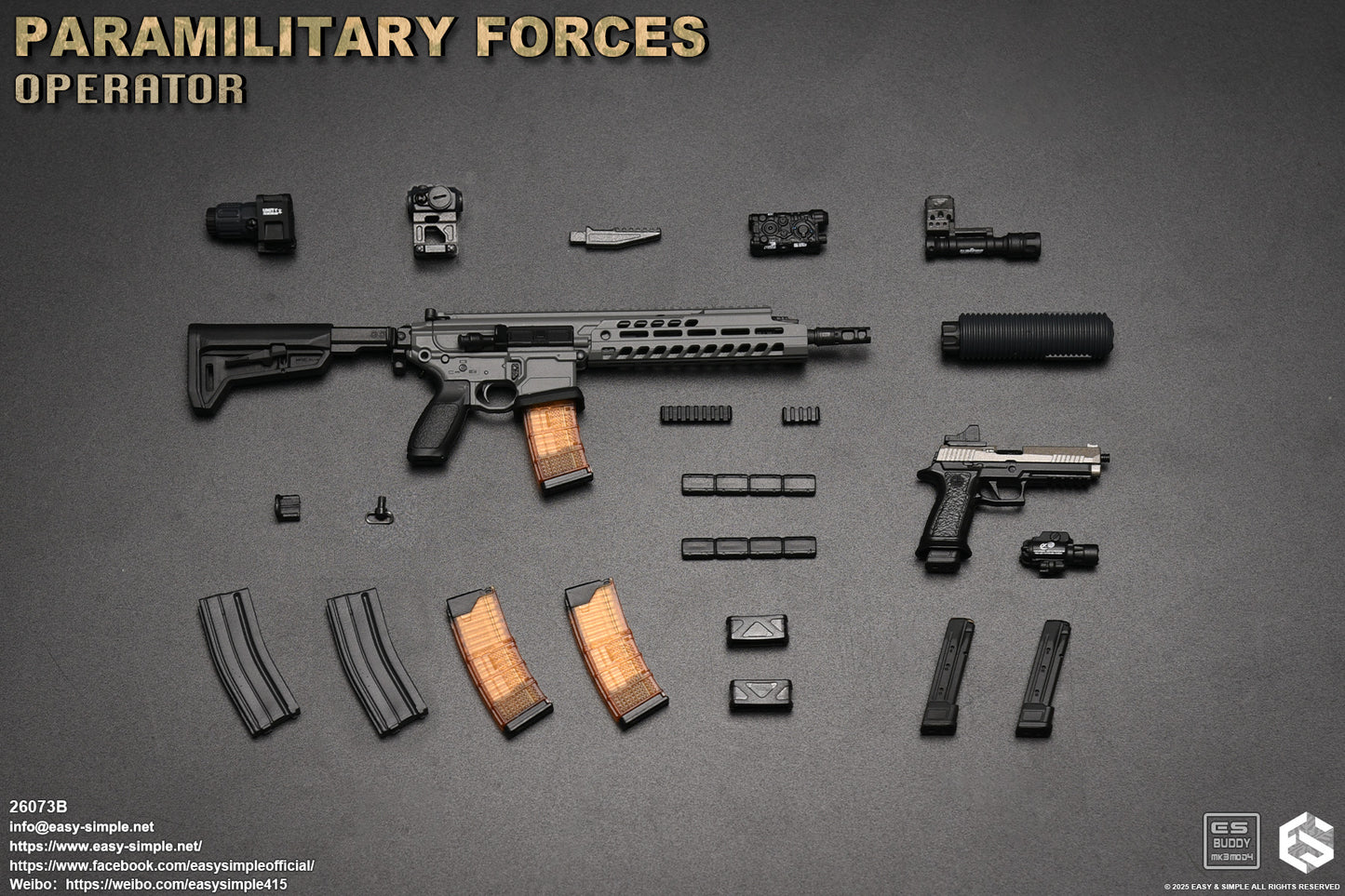 1:6 scale Easy & Simple Paramilitary Forces Operator Version B 12" Figure 26073B (PRE-ORDER)