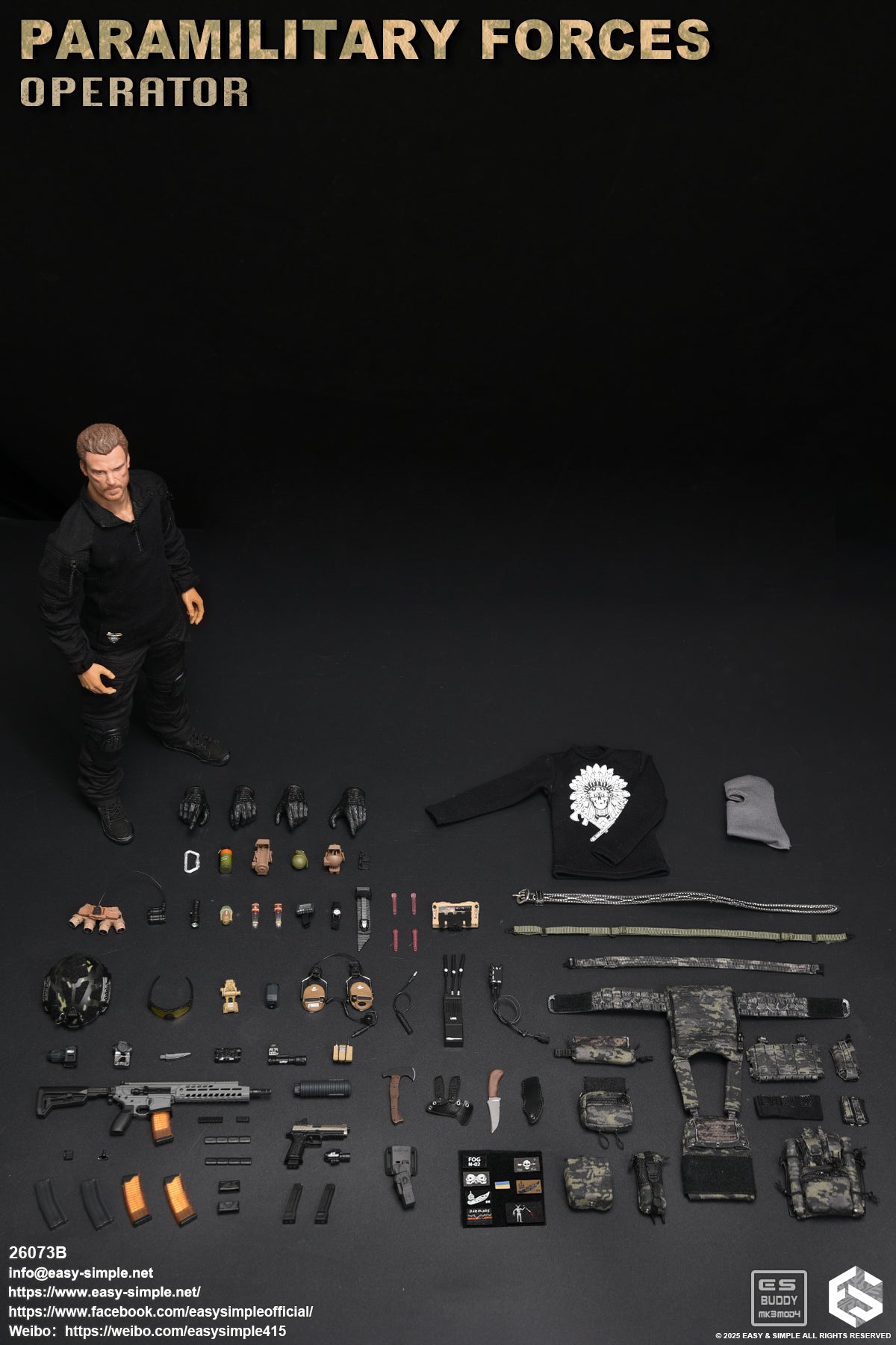 1:6 scale Easy & Simple Paramilitary Forces Operator Version B 12" Figure 26073B (PRE-ORDER)