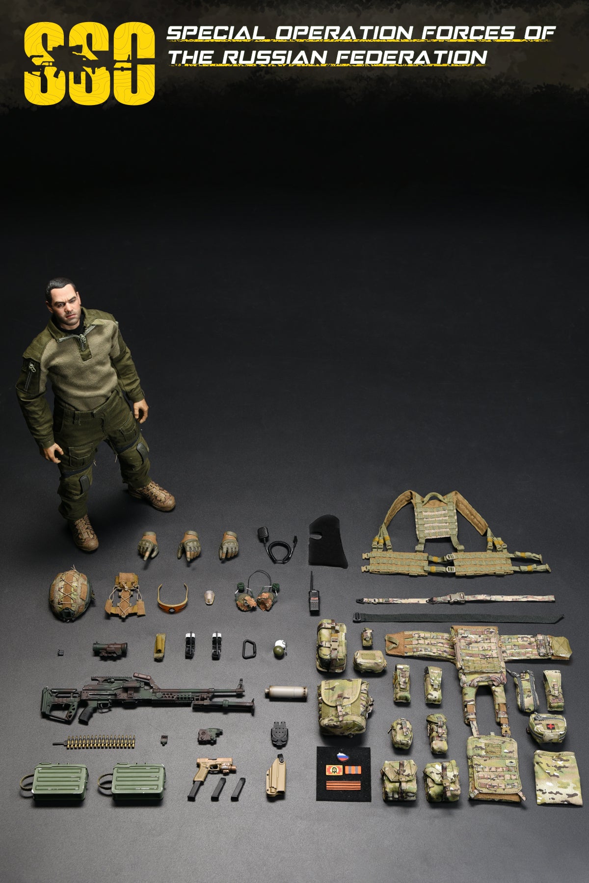 1:6 scale Easy & Simple Russian Special Operations Forces (SSO) Patches Set for 12" Figures