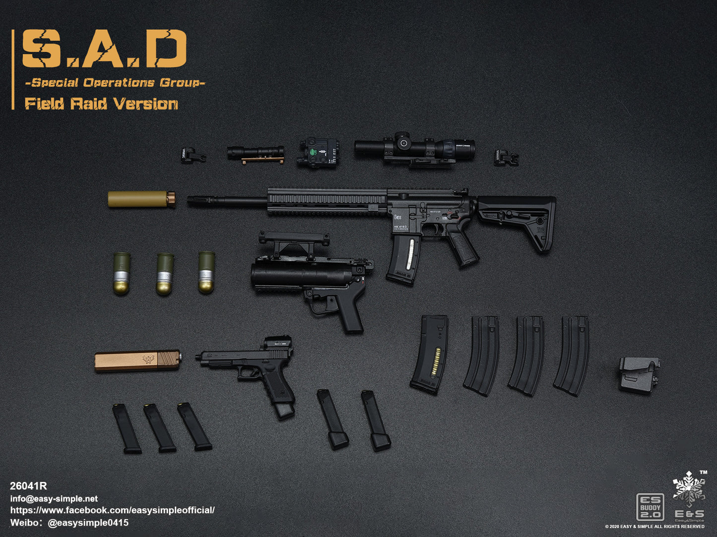 1:6 scale Easy & Simple S.A.D. Special Operations Group Field Raid Version 12" Figure 26041R