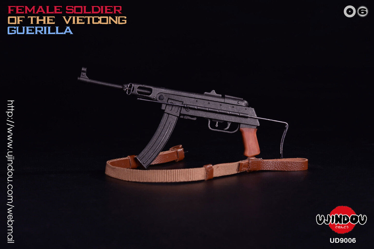 1:6 Ujindou Female Viet Cong Guerilla K-50M Submachine Gun for 12" GI Joe NVA