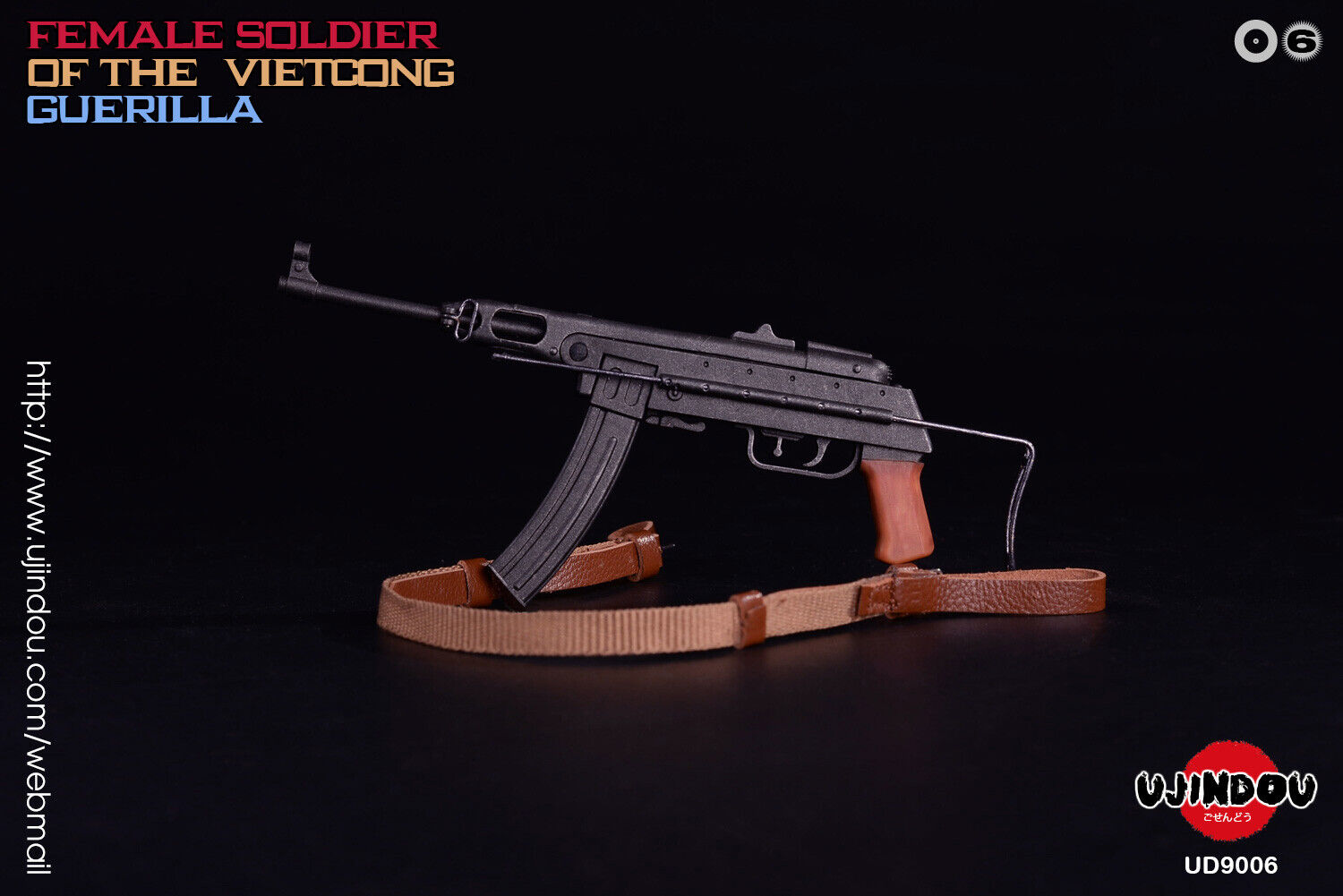 1:6 Ujindou Female Viet Cong Guerilla K-50M Submachine Gun for 12" GI Joe NVA