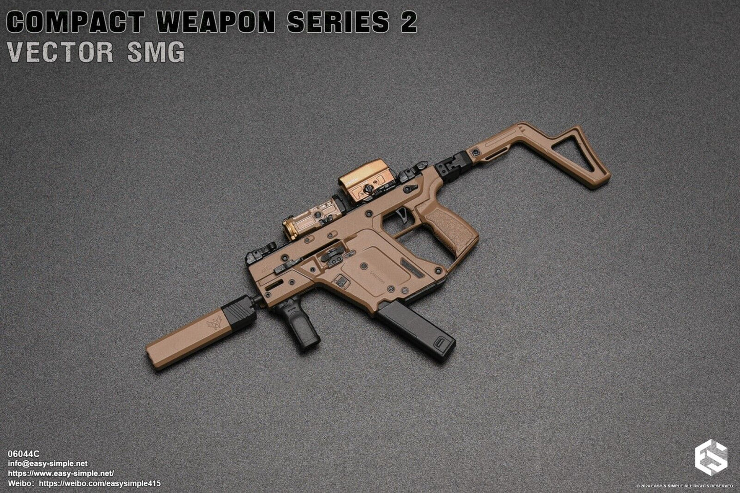 1:6 scale Easy & Simple Compact Weapons Series 2 Vector SMG Set C for 12" Figure