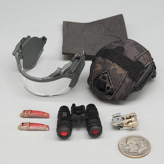 1:6 scale Easy & Simple ZERT Juggernaut Sully MCB Camo Helmet w/ Visor