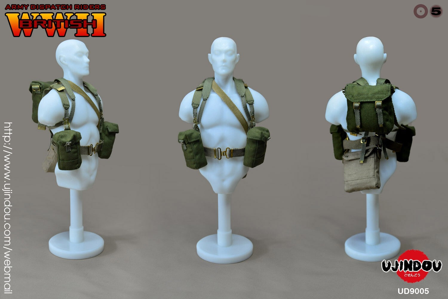 1:6 scale Ujindou WWII British Army Dispatch Rider 12" Figure UD9005