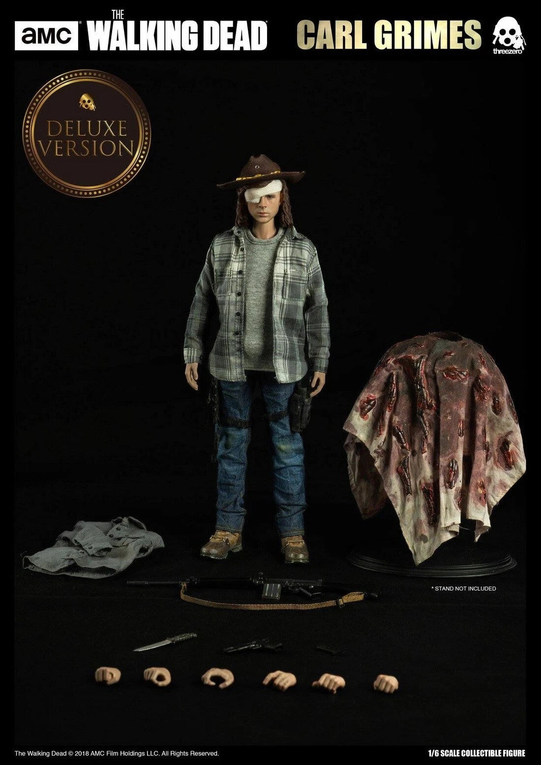 1:6 scale 3A ThreeZero Walking Dead TWD Carl Grimes Head Sculpt for 12" Figures