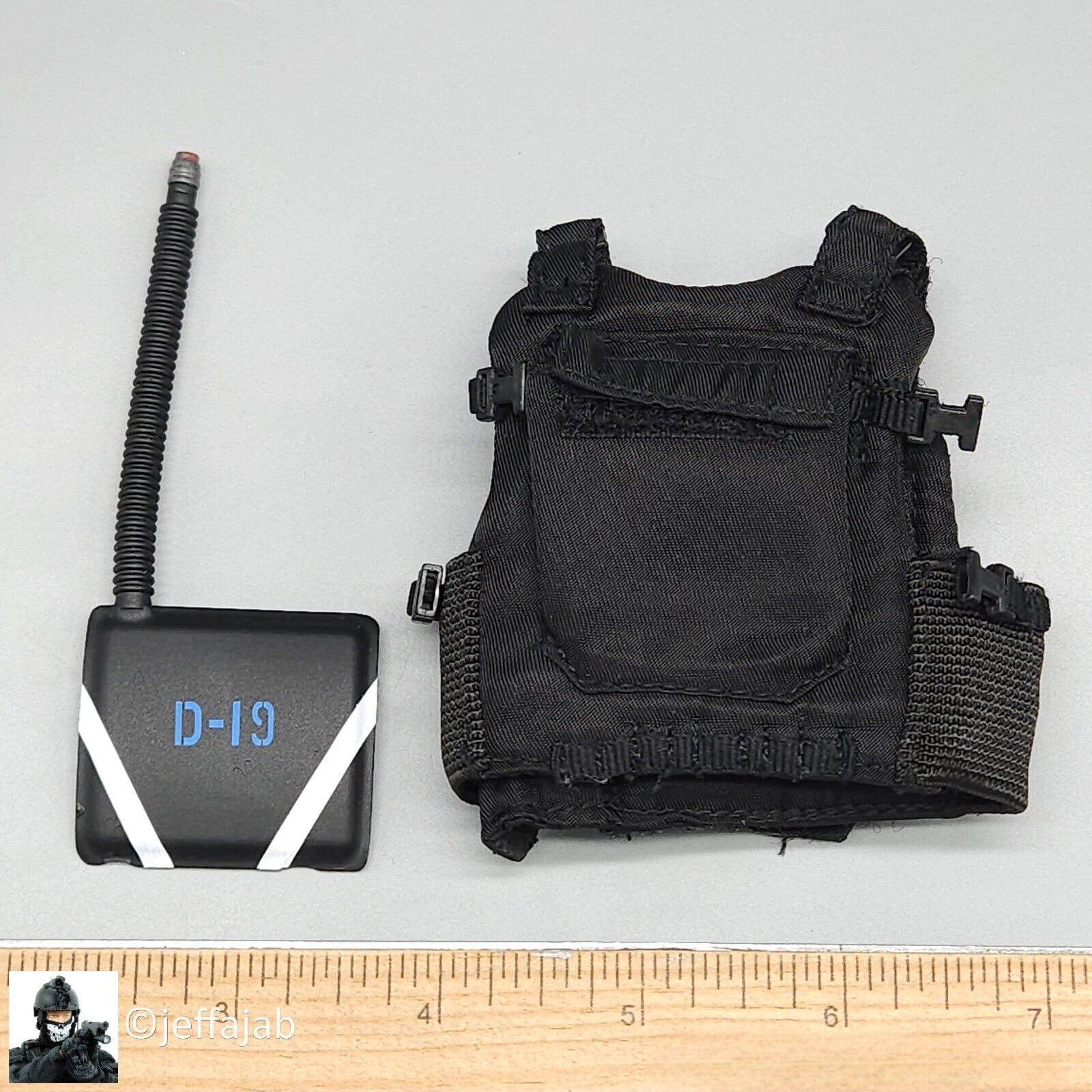 1:6 scale BBI Navy SEAL Hawkeye Black Body Armor Vest for 12" Figures