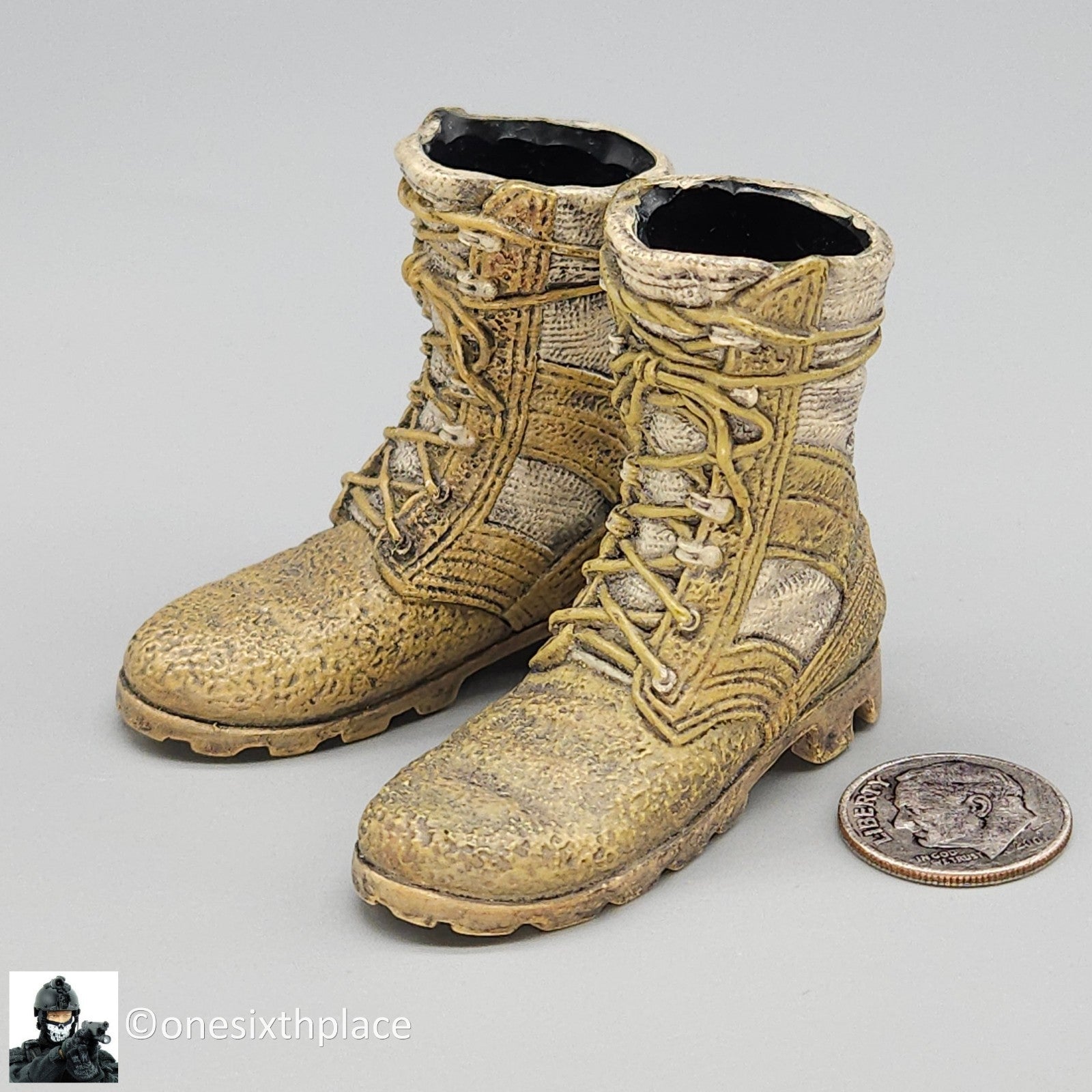 1:6 scale BBI Australian SASR Sean Bannon Tan Combat Boots for 12" Figures
