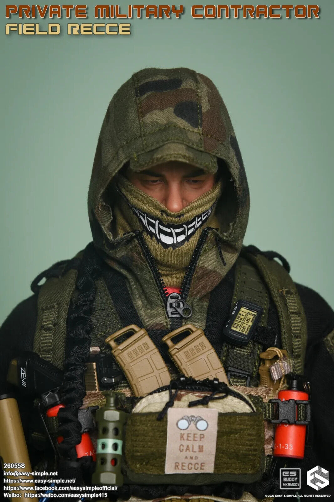 1:6 Easy & Simple PMC Field Recce Camo OTB Assault Boots for 12" Figures