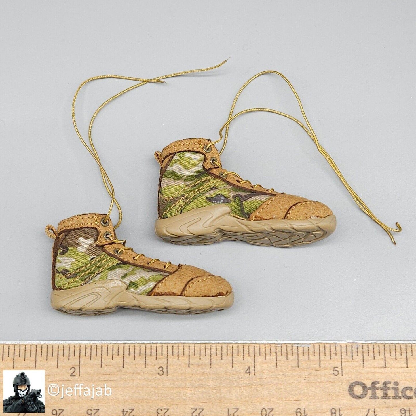 1:6 Soldier Story USAF TACP/JTAC Multicam Boots (Foot Type) for 12" Figures