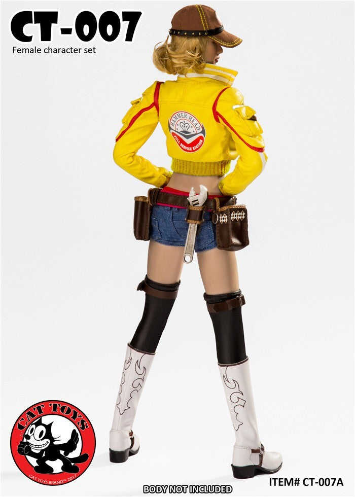 1:6 scale Cat Toys Female Handywoman Denim Jeans Shorts for 12" Figures