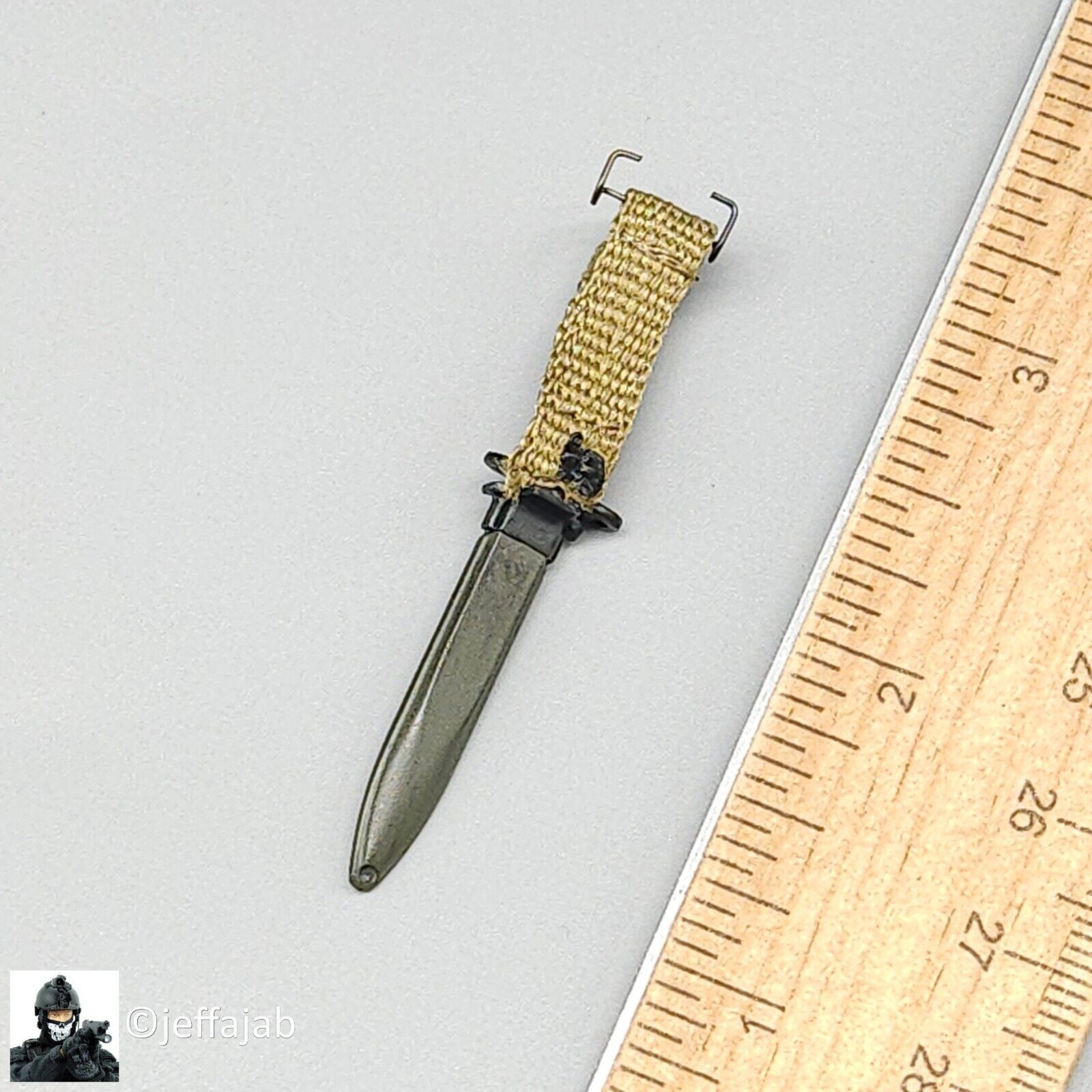 1:6 scale DiD WWII Sergeant Horvath Metal Bayonet Knife for 12" Figures