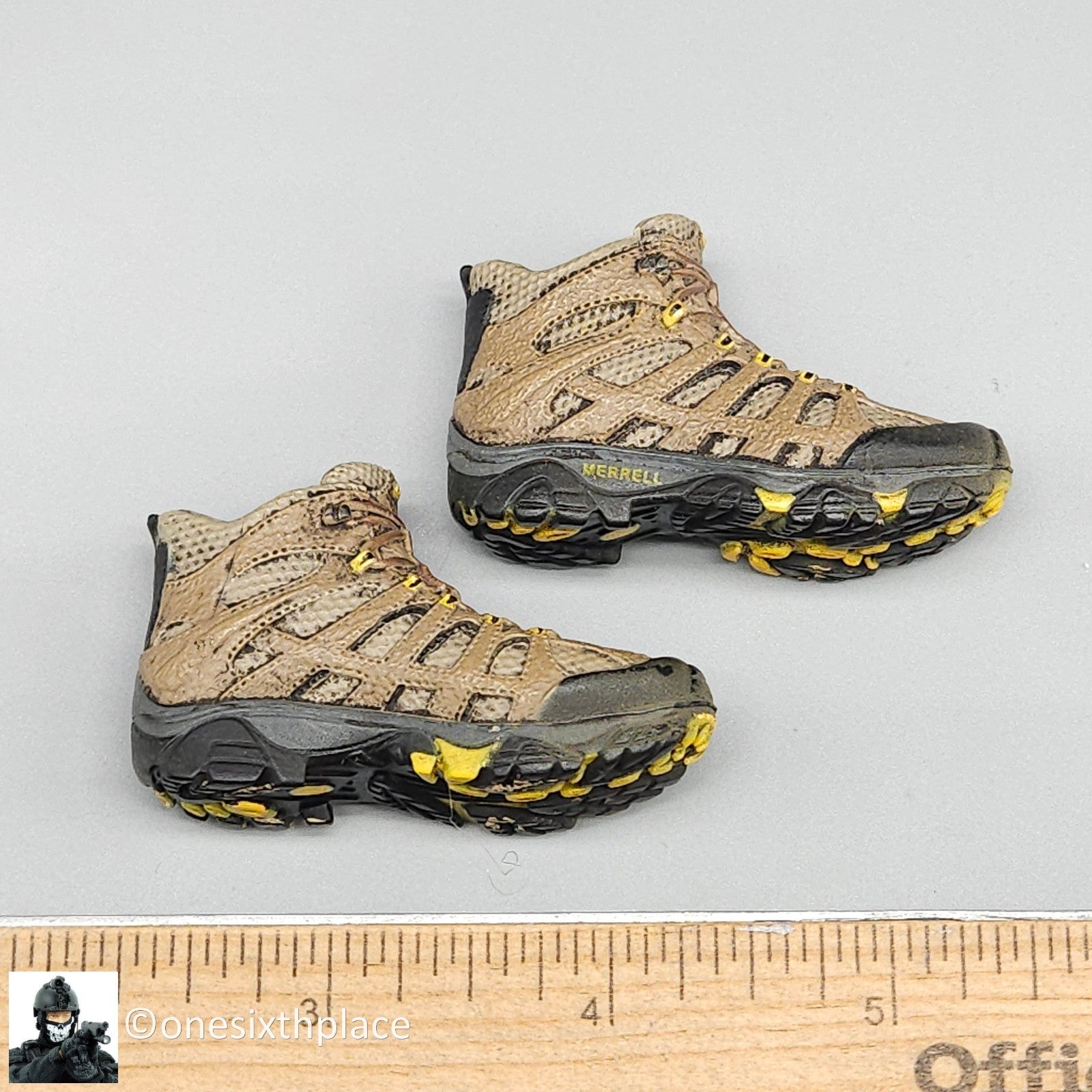 1:6 scale Easy & Simple Merrell Moab Hiking Boots (Peg Type) for 12" Figures