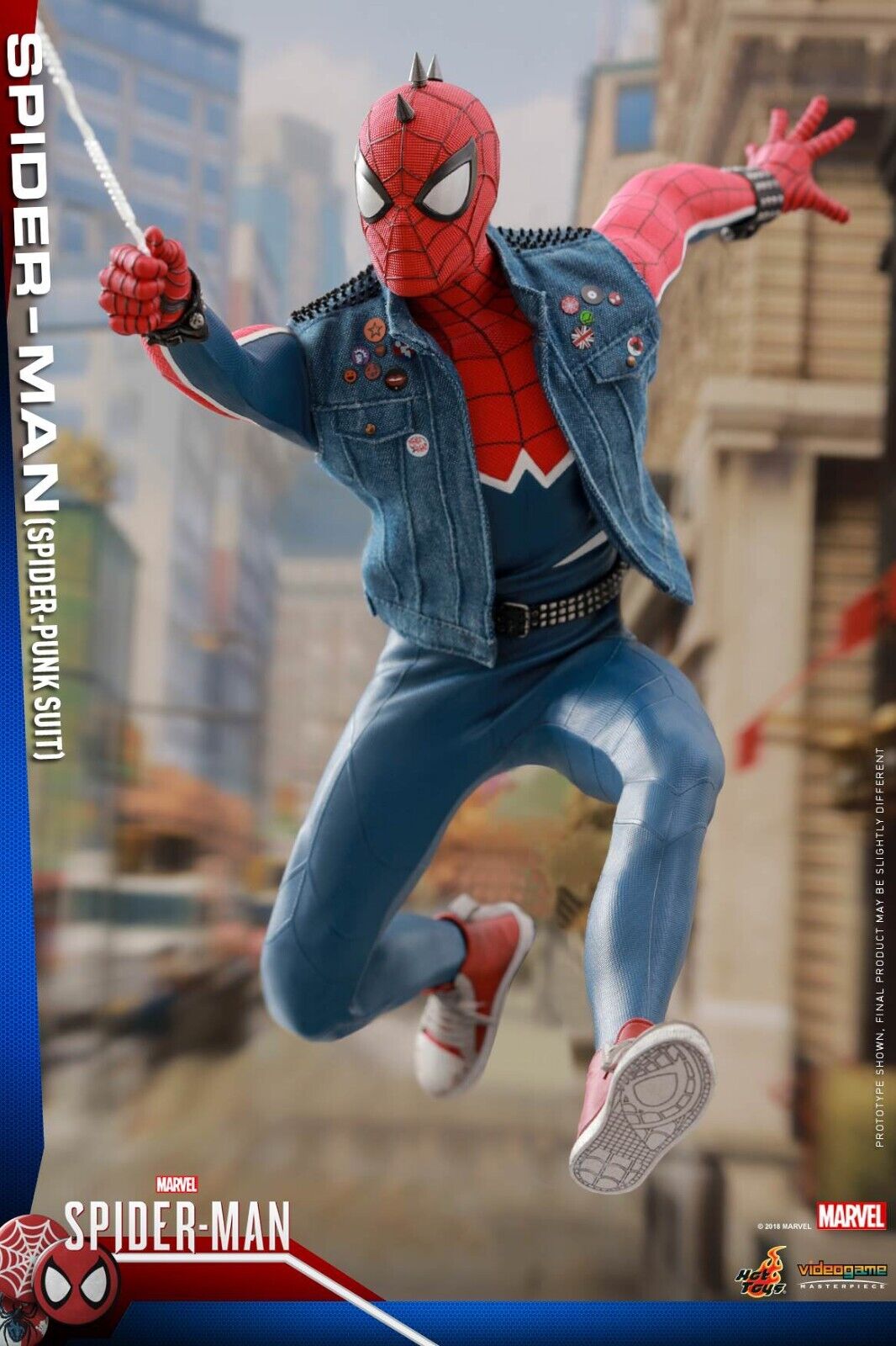 1:6 scale Hot Toys Spider-Man Spider-Punk Gloved Hands (x8) for 12" Figure VGM32