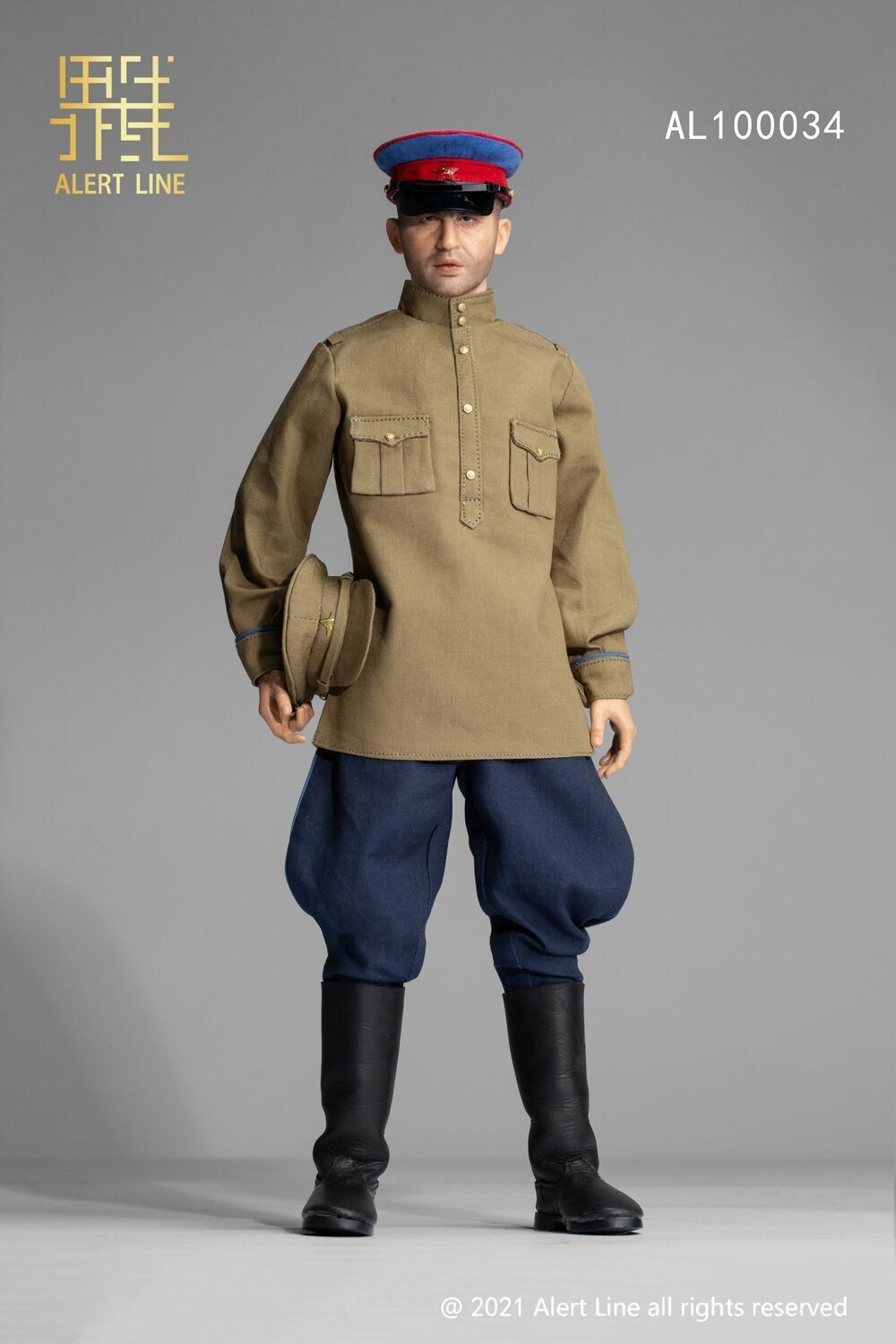 1:6 scale Alert Line WWII Soviet NKVD Officer Shirt Captain Rank for 12" Figures