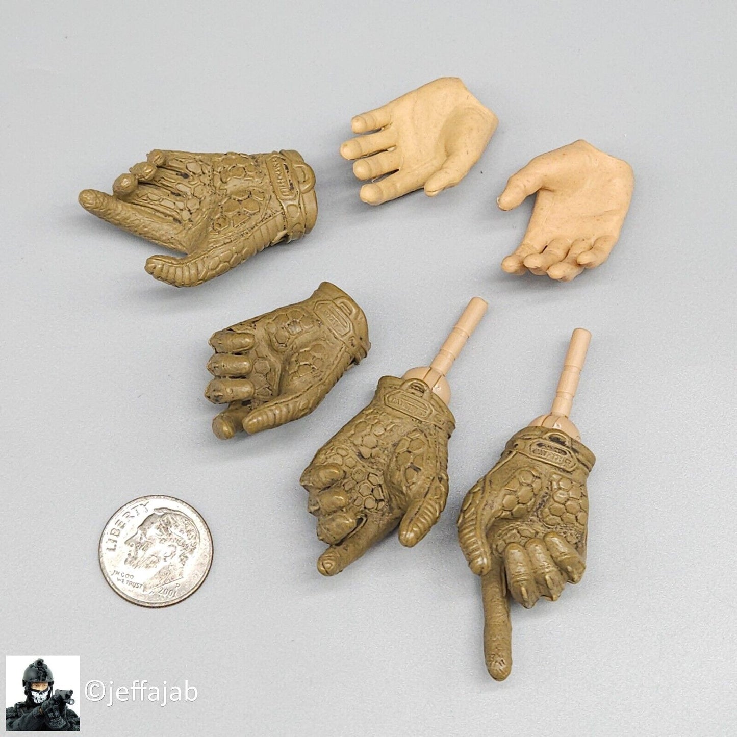 1:6 Easy & Simple Russian FSB Spetsnaz ALPHA Gloved Hand Set for 12" Figures