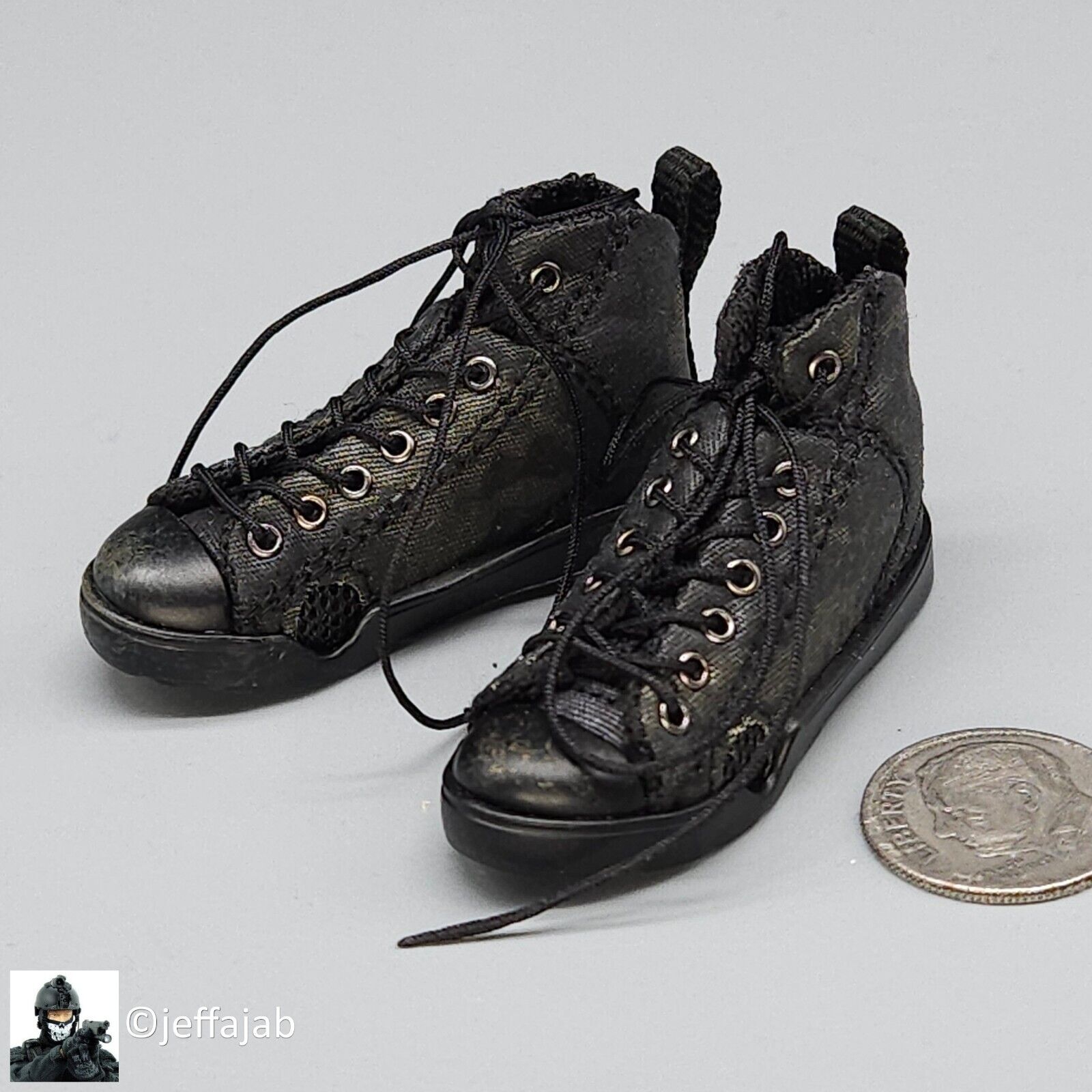 1:6 scale Easy & Simple ZERT Deathridge Remastered Black Urban Boots 12" Figures