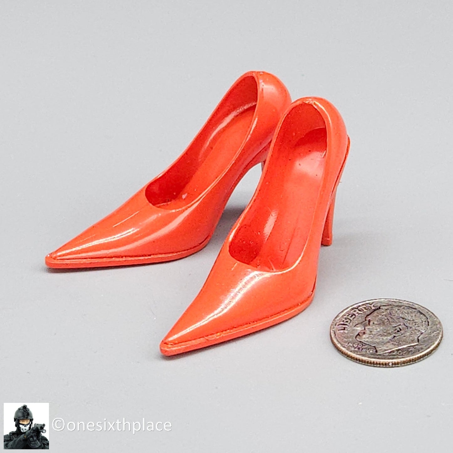 1:6 Triad Toys Female Red High Heels Shoes Style C (Tall Heel) 12" Figures