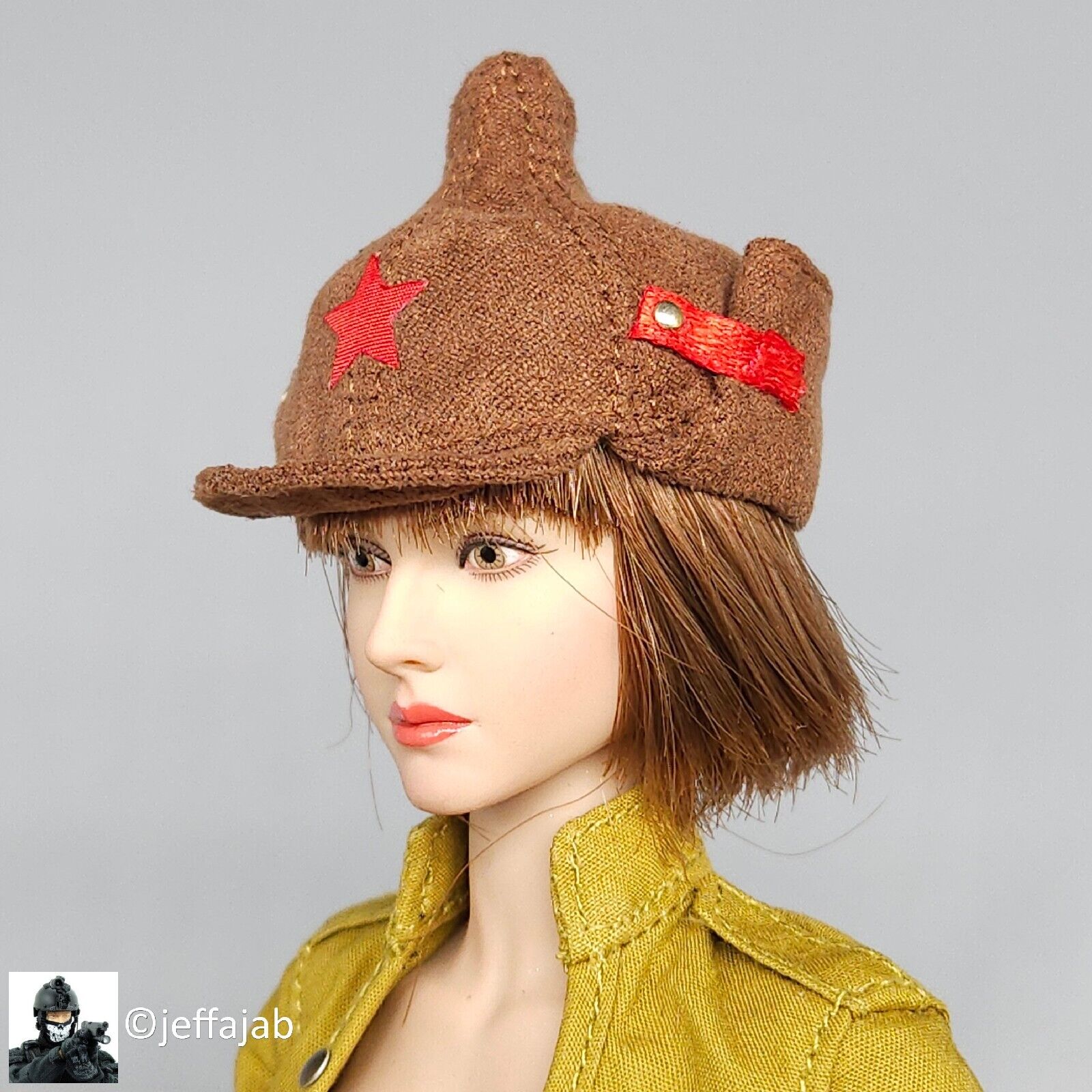 1:6 Flagset Female Red Alert Soviet Tank Lt Galina M36 Winter Hat for 12" Figure