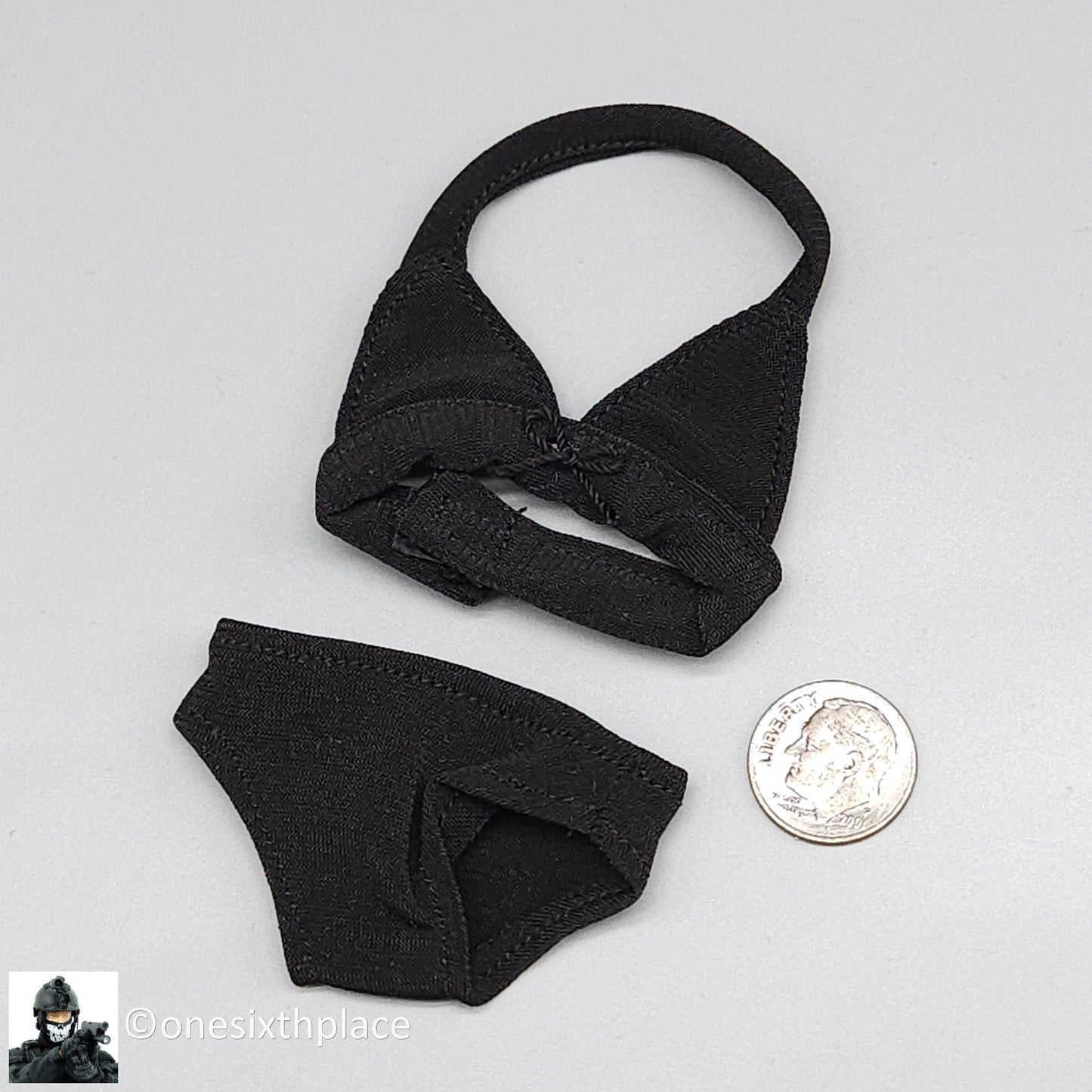 1:6 Triad Toys Sunkini Female Black Bikini Set for 12" Figures