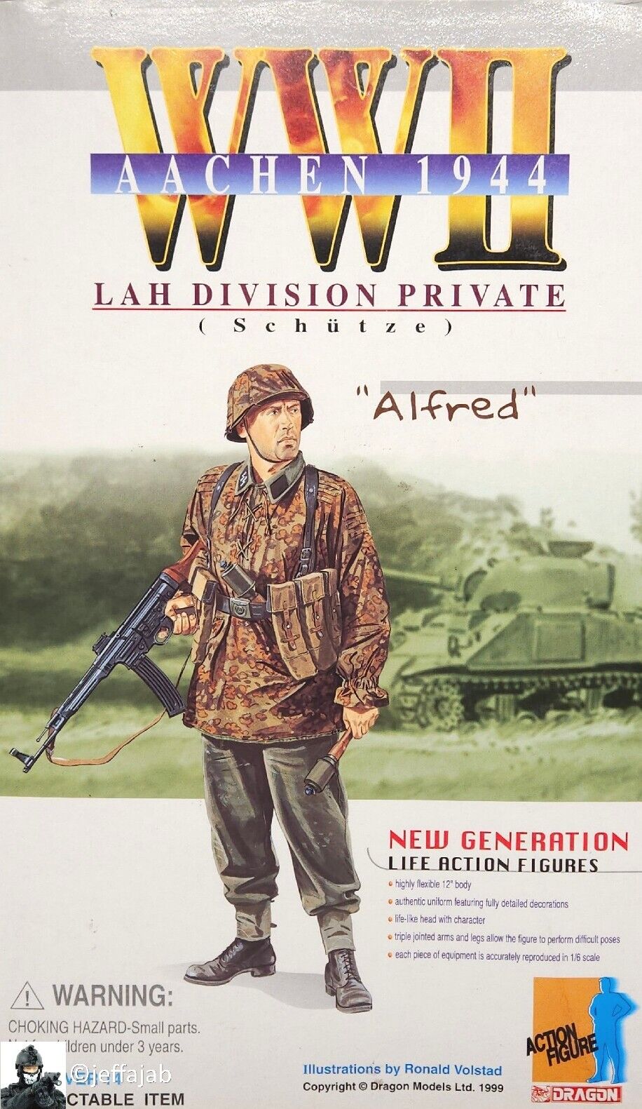 1:6 scale Dragon WWII German Alfred Stick Grenades x2 (Plastic) for 12" Figures