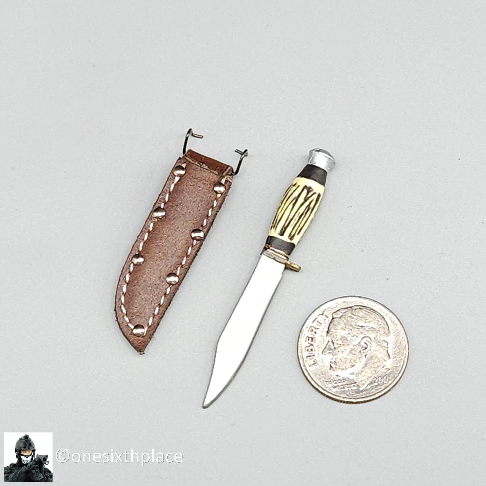 1:6 DiD WWII US 2nd Ranger Sniper Jackson Metal Bowie Knife for 12" Figures