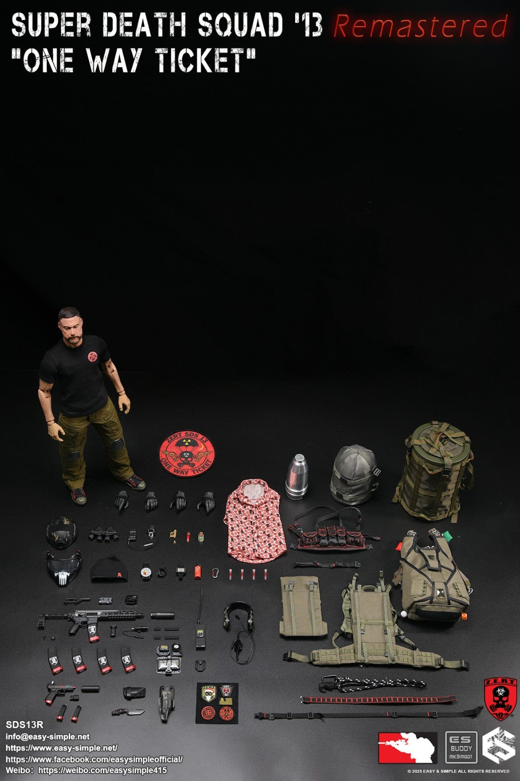 1:6 Easy & Simple ZERT Super Death Squad One Way Ticket Pistol w/ Holster