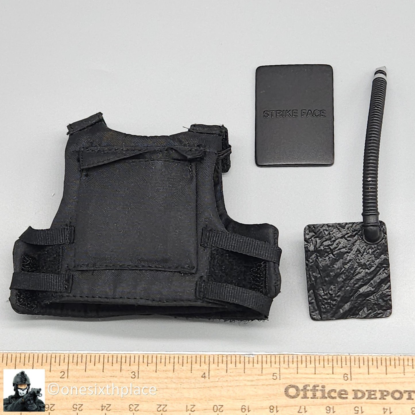 1:6 scale BBI SEAL Team 8 Shark Black Body Armor Vest for 12" Figures