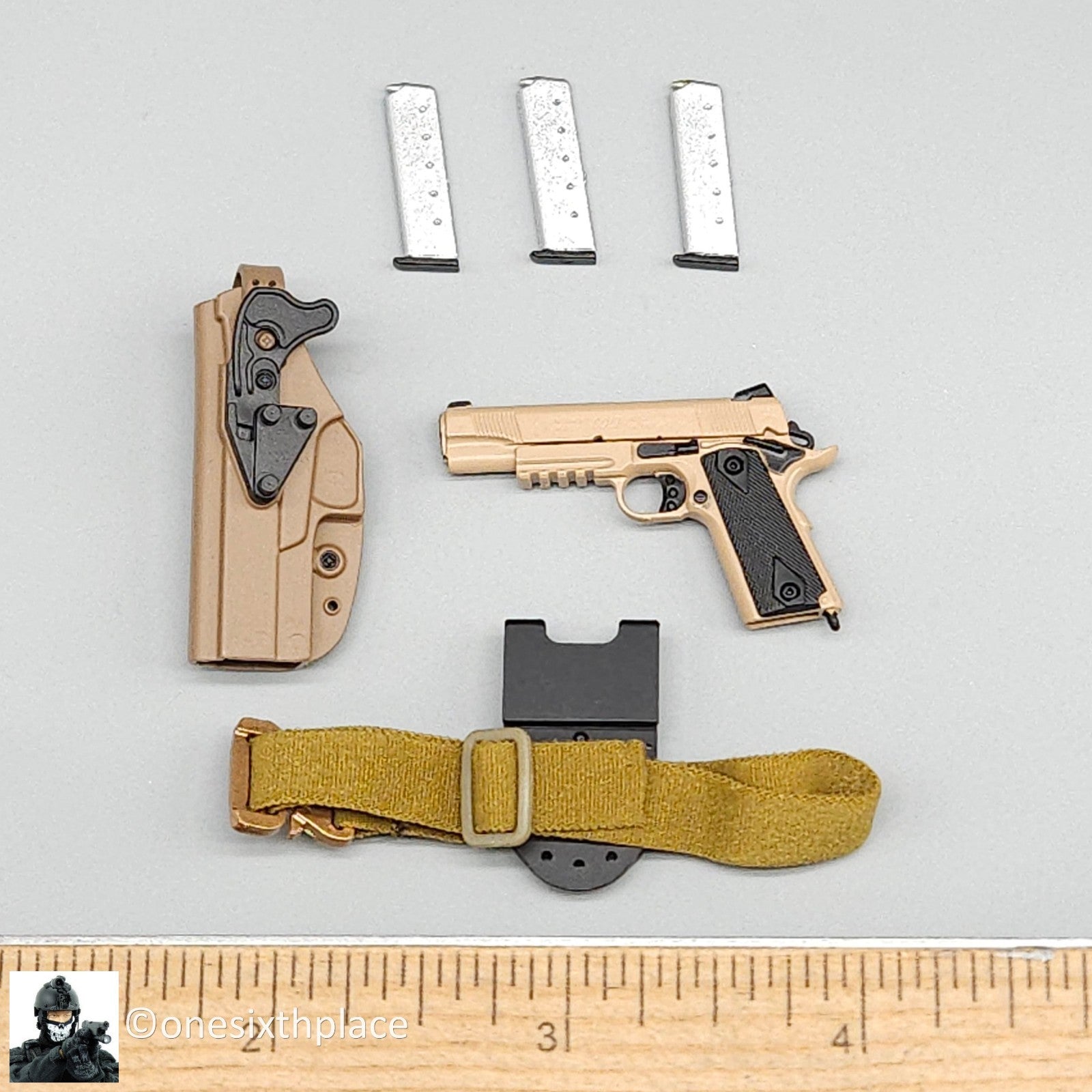 1:6 scale Easy & Simple PMC Weapon Specialist 1911 Pistol w/ Holster 12" Figures