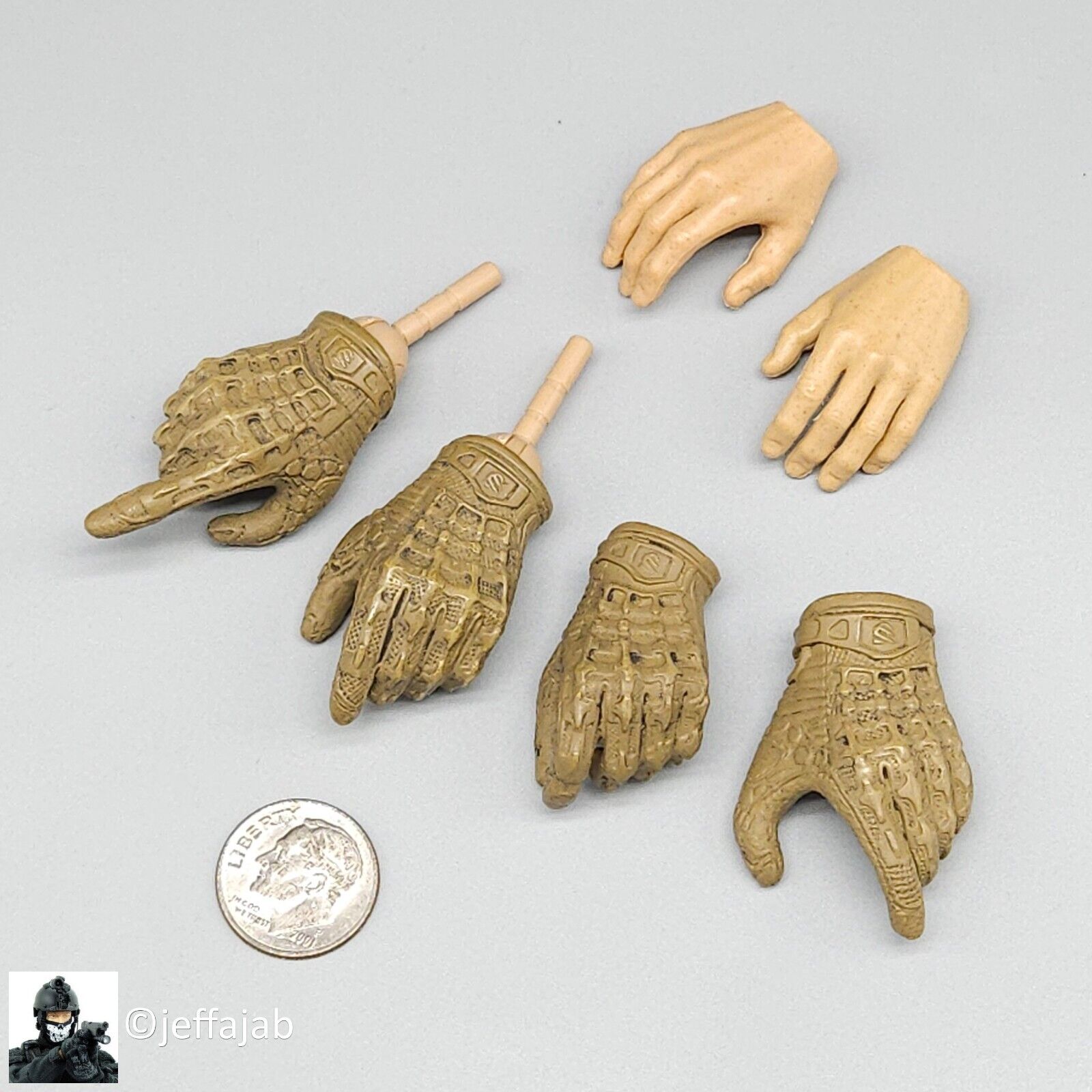 1:6 Easy & Simple Russian FSB Spetsnaz ALPHA Gloved Hand Set for 12" Figures