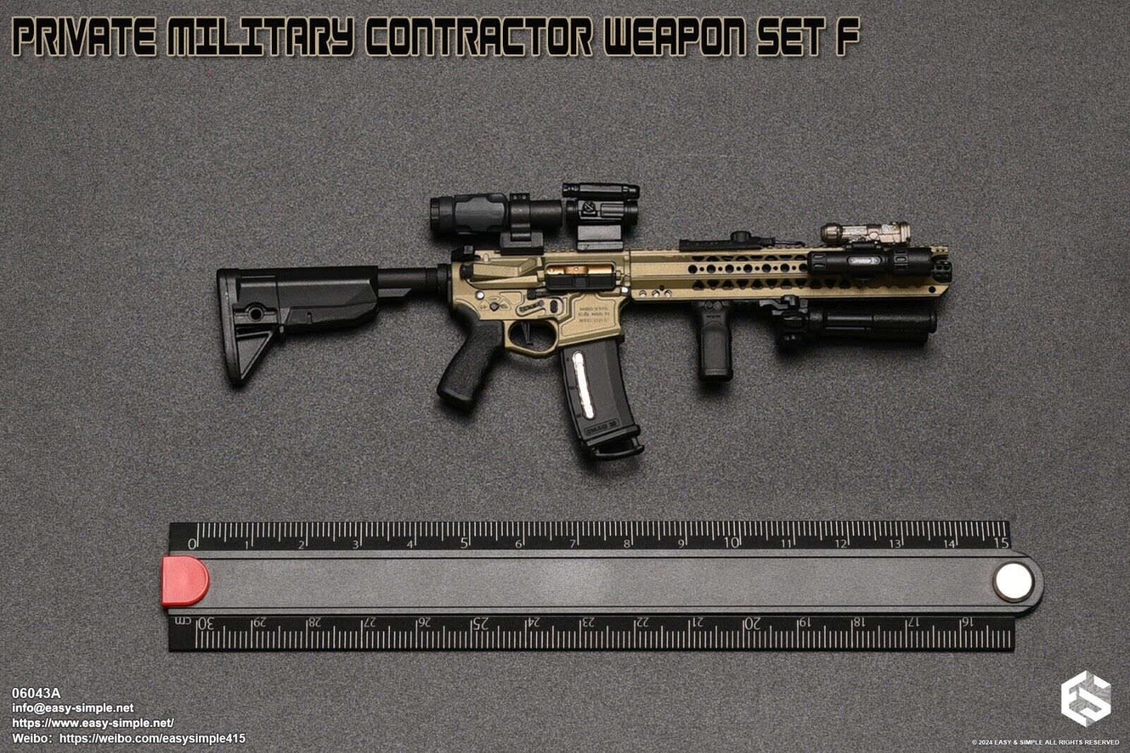 1:6 Easy & Simple Private Military Contractor Weapon Set F Ver. A for 12" Figure